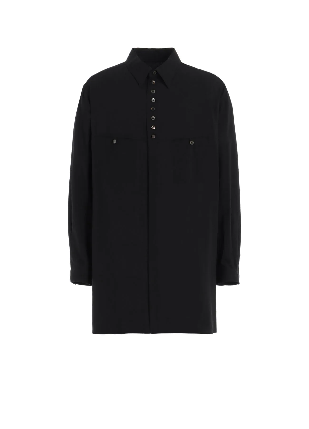 CELLULOSE LAWN BUTTON SHIRT WITH SPARE COLLAR sold by Yohji Yamamoto