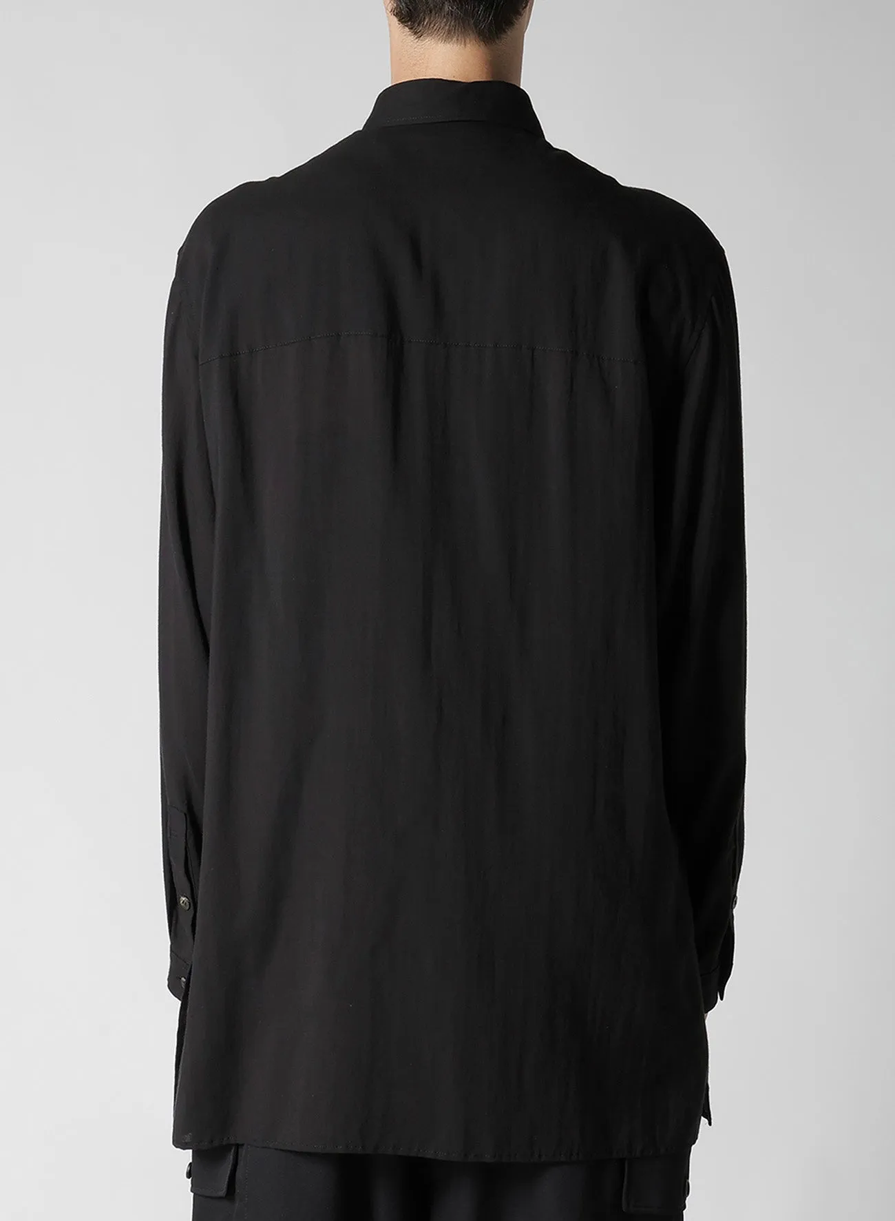 CELLULOSE LAWN BUTTON SHIRT WITH SPARE COLLAR sold by Yohji Yamamoto product image thumbnail 3
