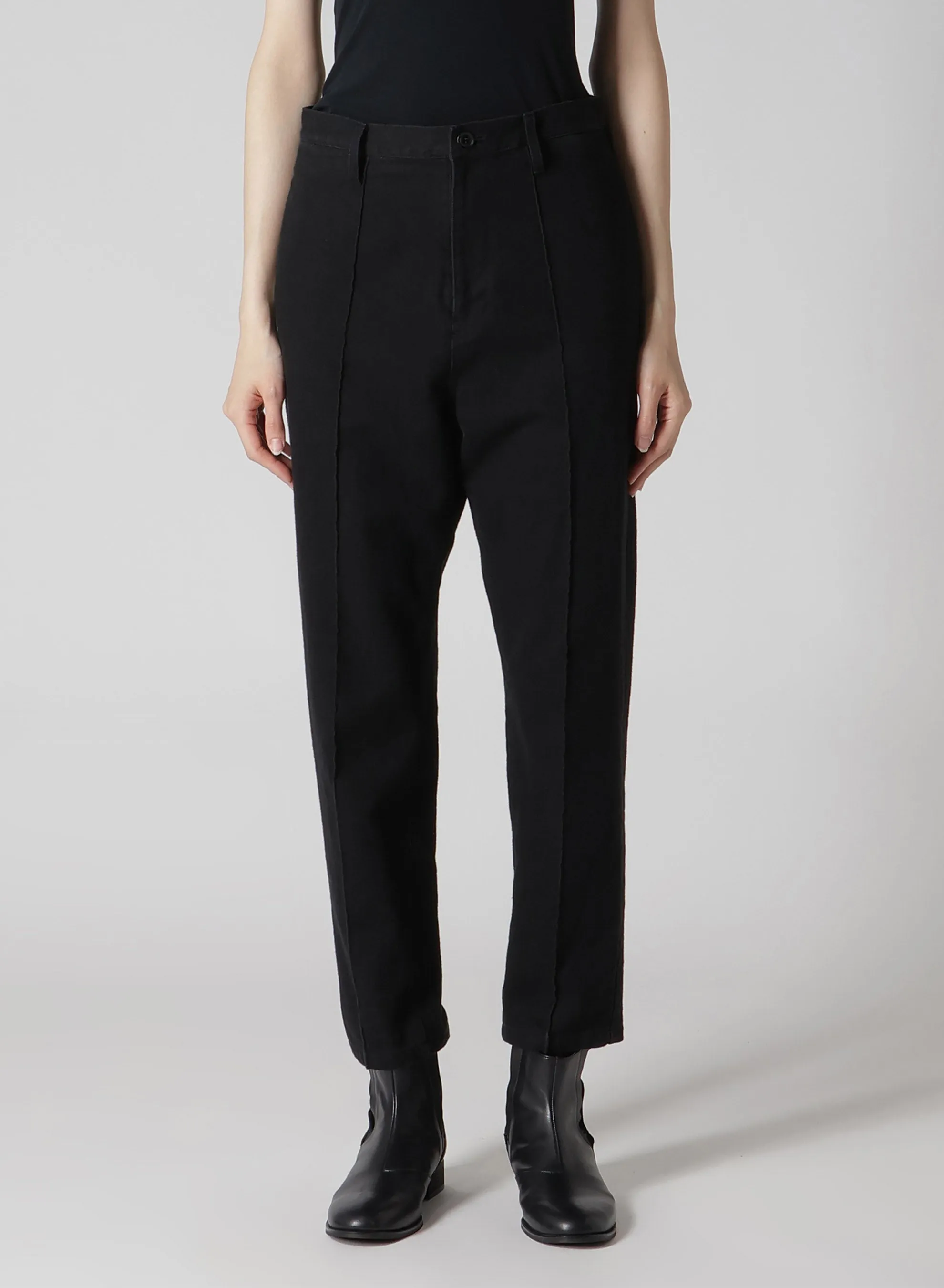 C/LI GABARDINE PIN TUCKED SLIM PANTS sold by Yohji Yamamoto product image thumbnail 4