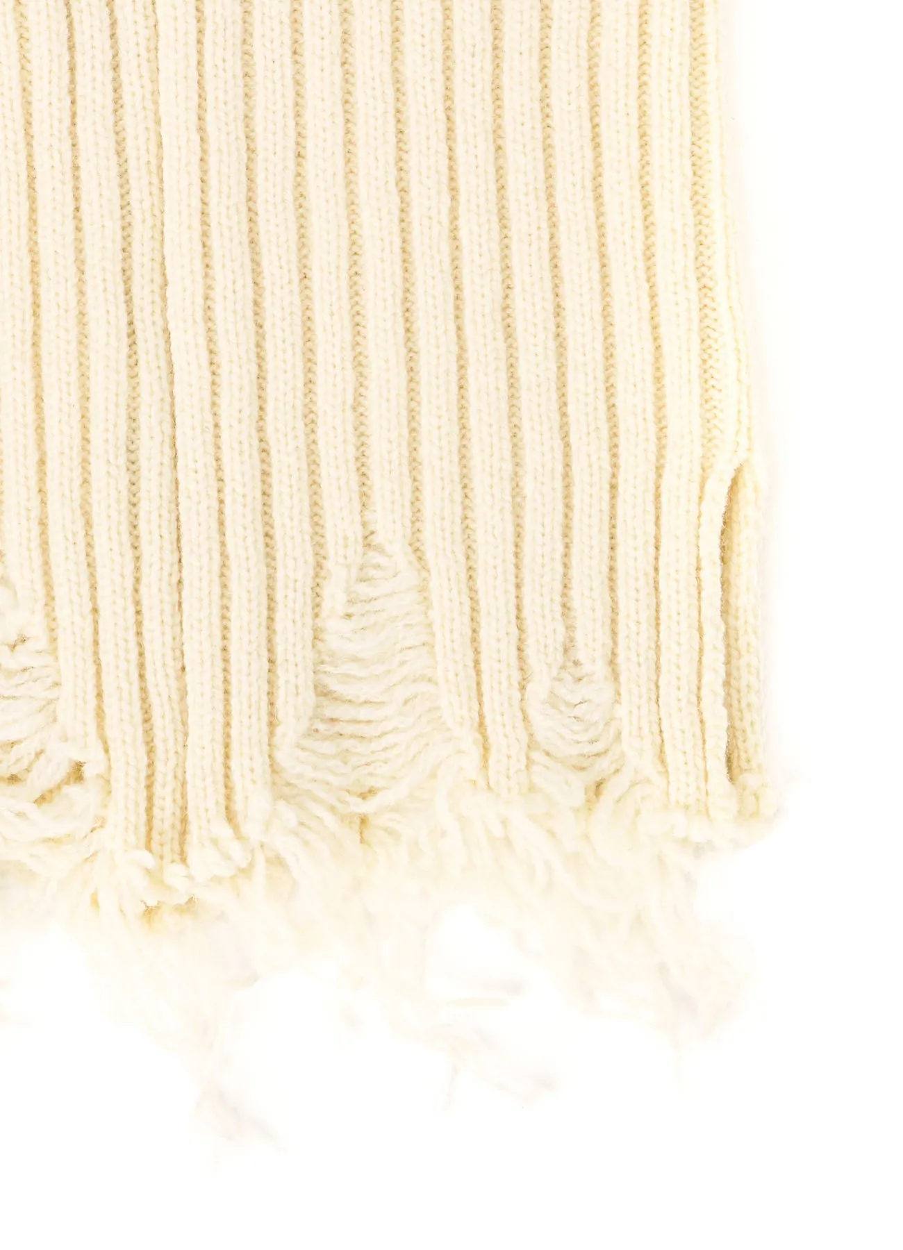 LAMB WOOL DAMAGED NECK WARMER W/ HOODIE sold by Yohji Yamamoto product image thumbnail 5