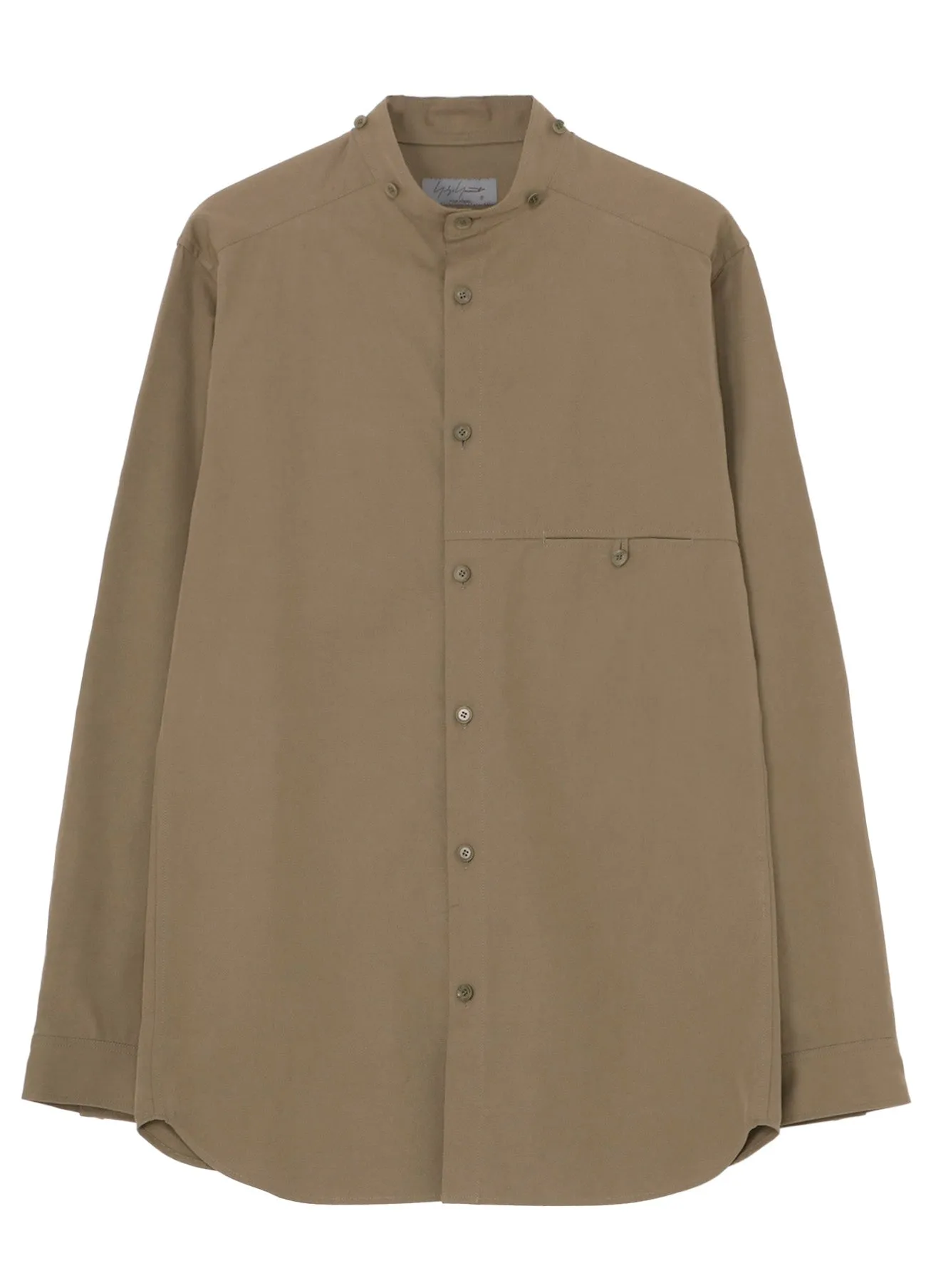 【PIECE UNIQUE/AOYAMA】KHAKI C/LIP RIBBON SPARE COLLAR BLOUSE sold by Yohji Yamamoto product image thumbnail 4