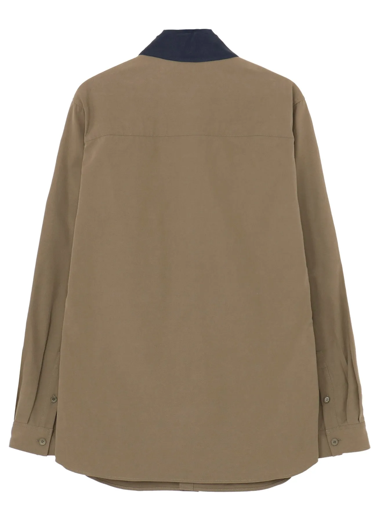 【PIECE UNIQUE/AOYAMA】KHAKI C/LIP RIBBON SPARE COLLAR BLOUSE sold by Yohji Yamamoto product image thumbnail 5
