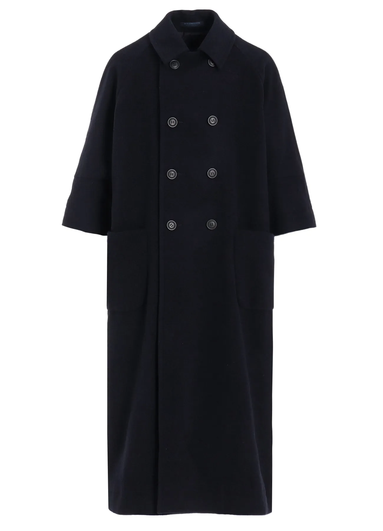 MELTON R-CROPPED RAGLAN SLV COAT sold by Yohji Yamamoto product image thumbnail 2