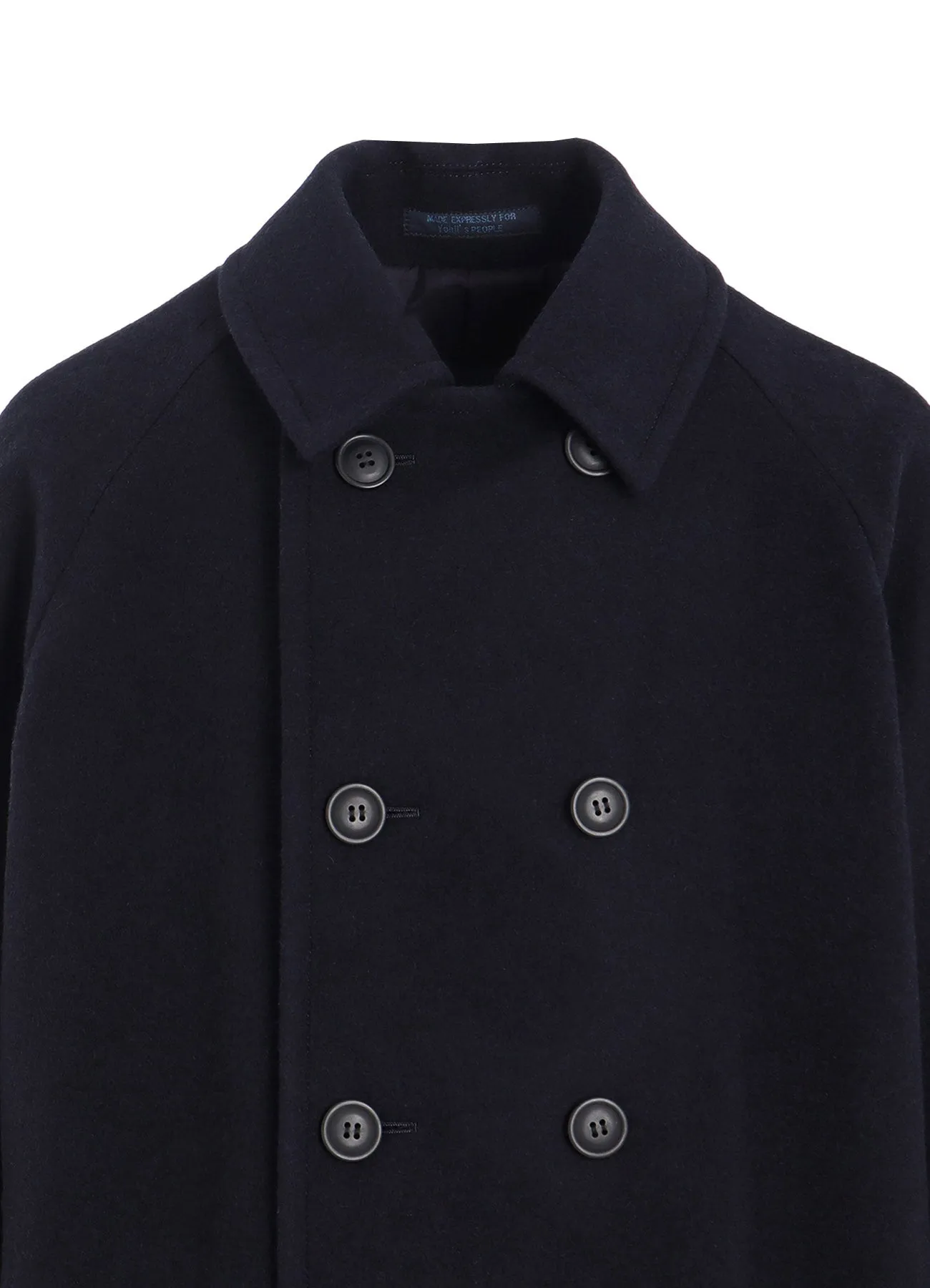 MELTON R-CROPPED RAGLAN SLV COAT sold by Yohji Yamamoto product image thumbnail 5