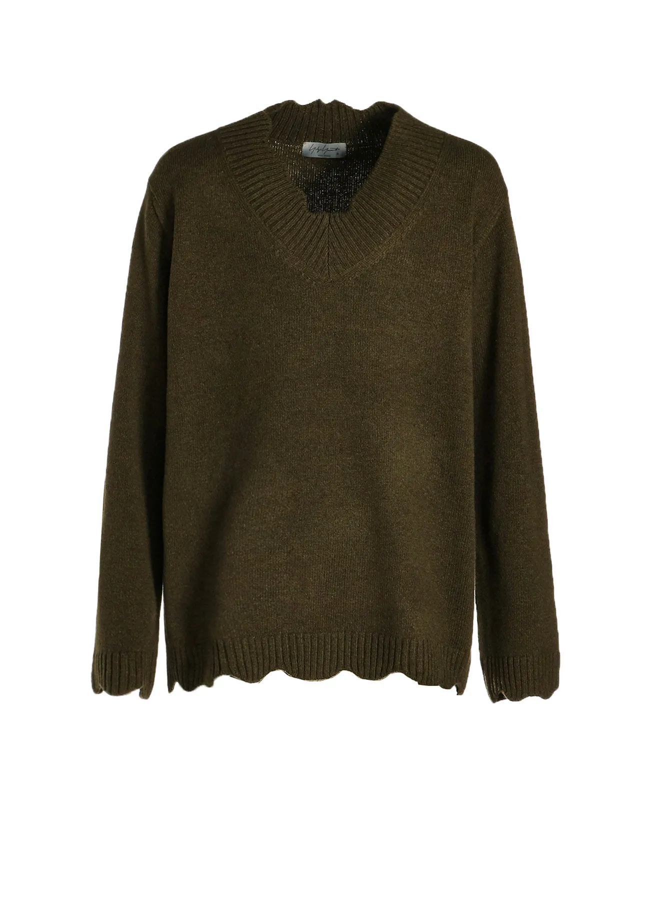 7G RIB V NECK KNIT sold by Yohji Yamamoto