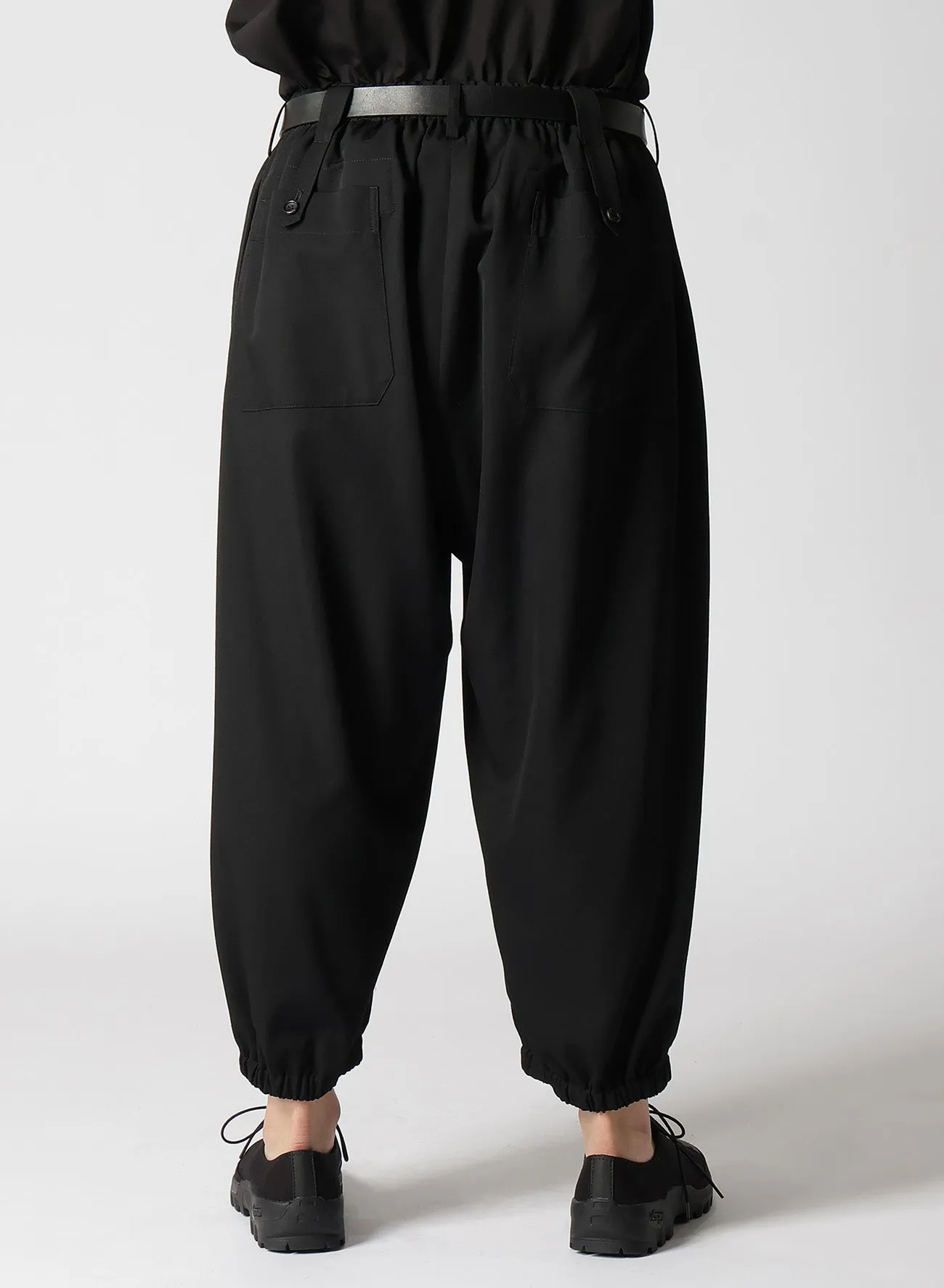 GABARDINE U-GATHER CROPPED PANTS sold by Yohji Yamamoto product image thumbnail 5