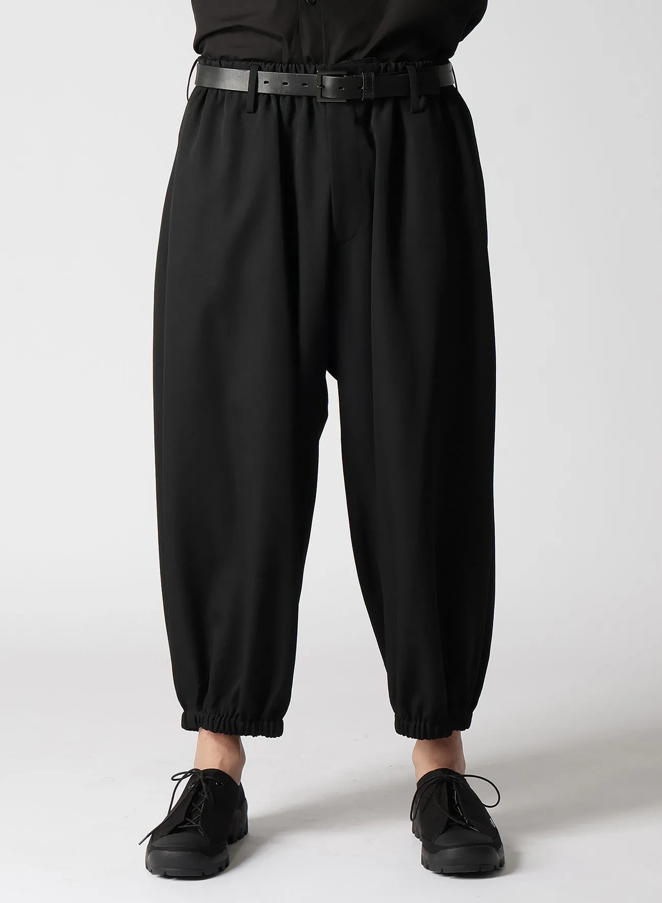GABARDINE U-GATHER CROPPED PANTS sold by Yohji Yamamoto product image thumbnail 2