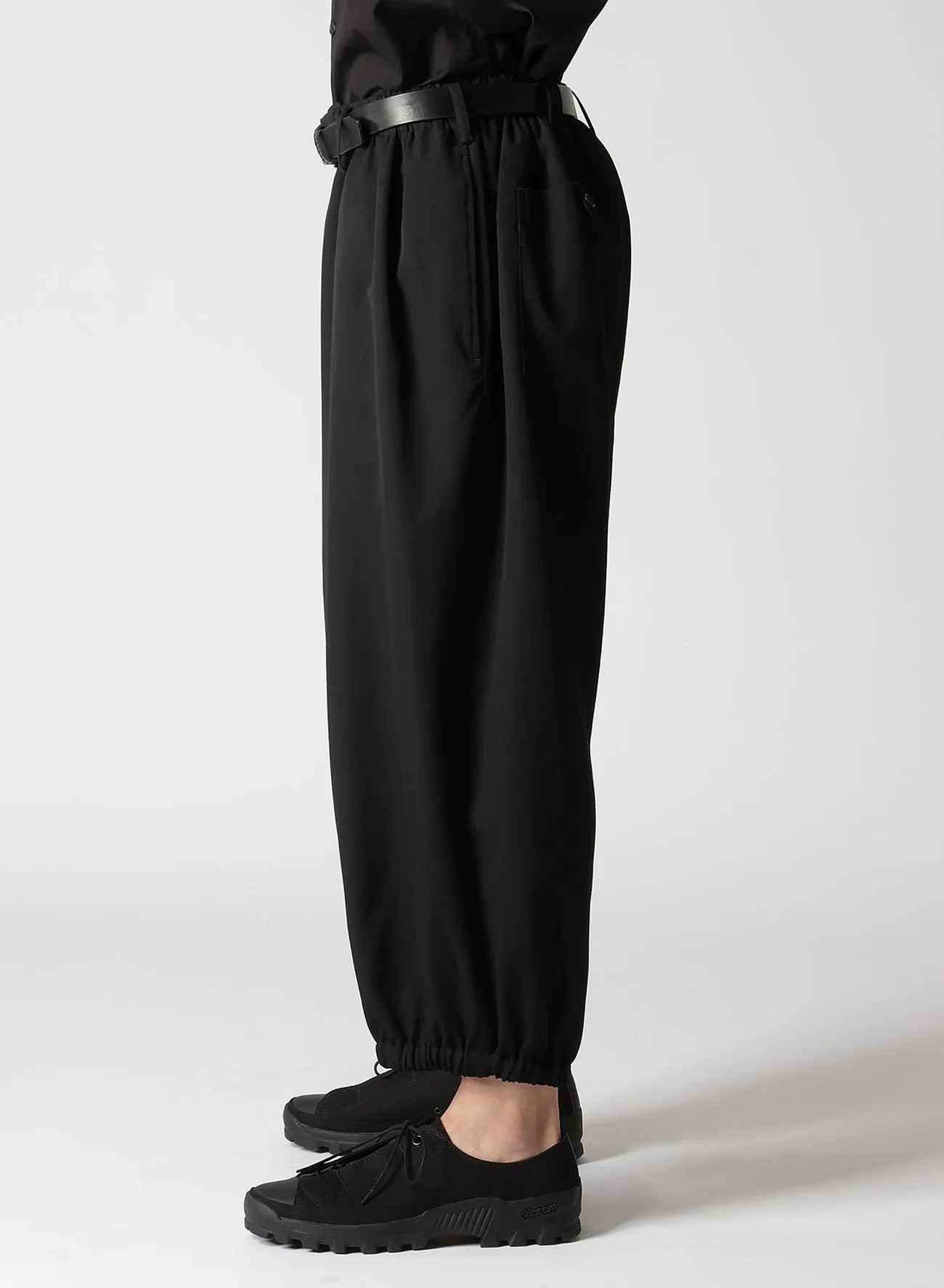 GABARDINE U-GATHER CROPPED PANTS sold by Yohji Yamamoto product image thumbnail 4