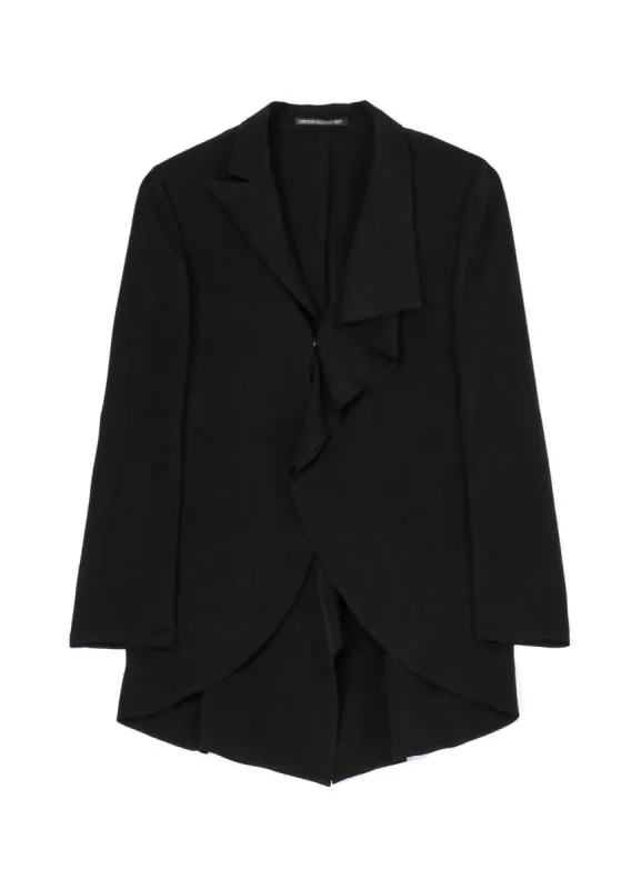 TA/PE CREPE DE CHINE ASM ROUND HEM JACKET sold by Yohji Yamamoto