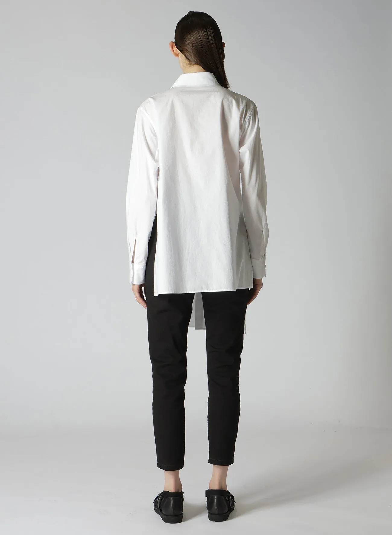 50/- COTTON BROAD FRONT KNOT DETAIL BLOUSE sold by Yohji Yamamoto product image thumbnail 5