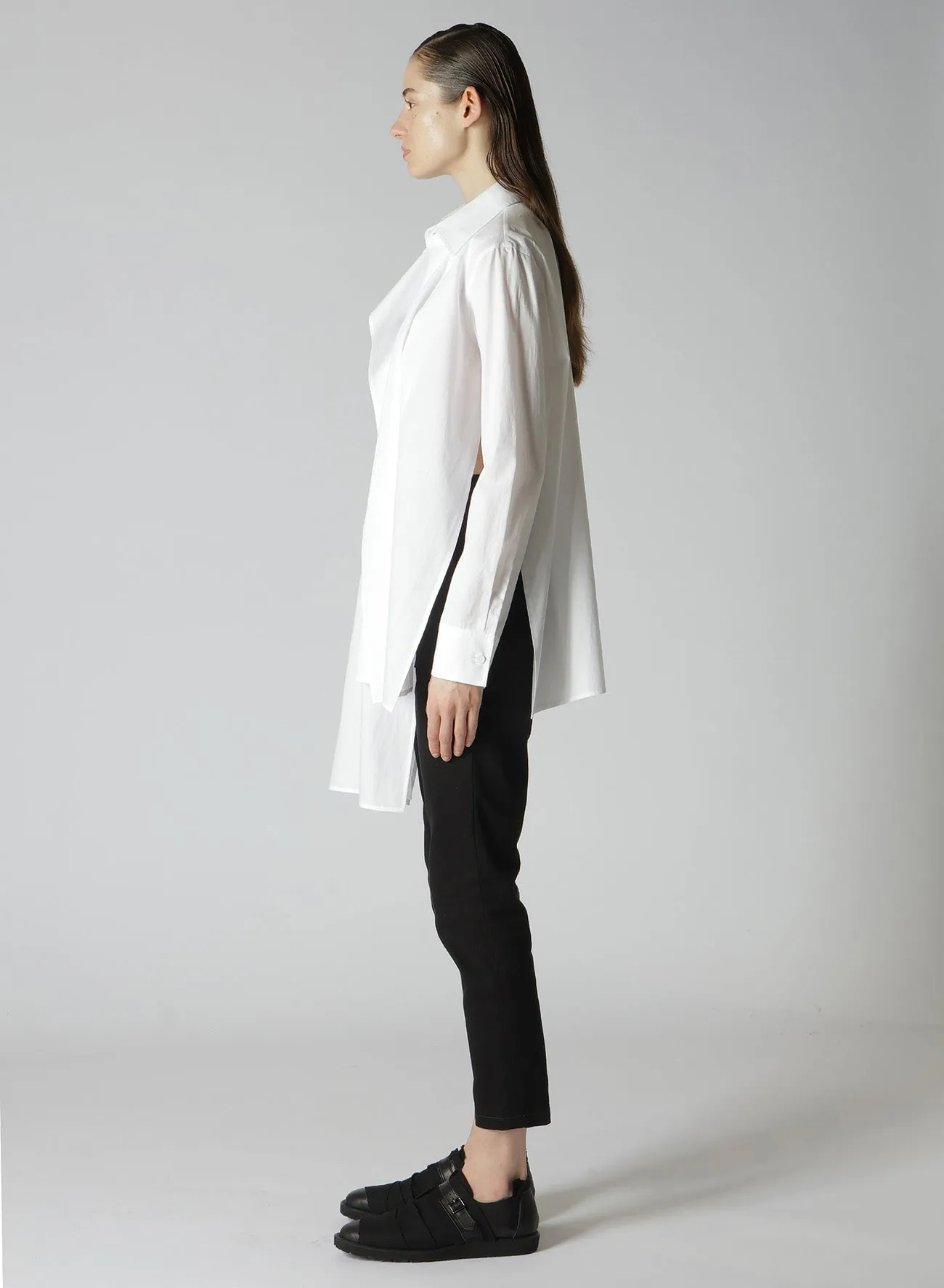 50/- COTTON BROAD FRONT KNOT DETAIL BLOUSE sold by Yohji Yamamoto product image thumbnail 4