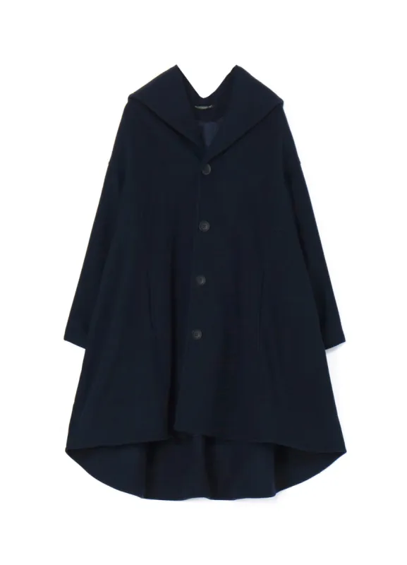AIRY MOSSER B COLLAR FLARE COAT sold by Yohji Yamamoto