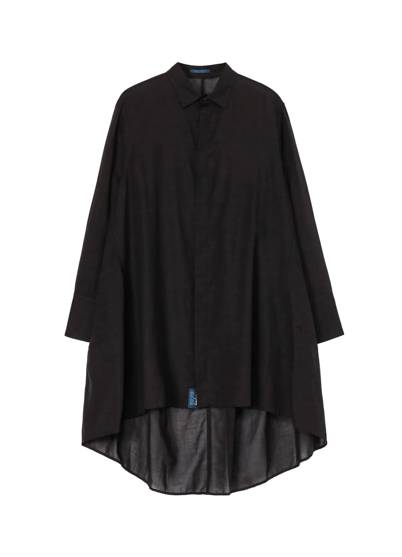COTTON GEORGETTE BACKSIDE FLARE SHIRTS sold by Yohji Yamamoto