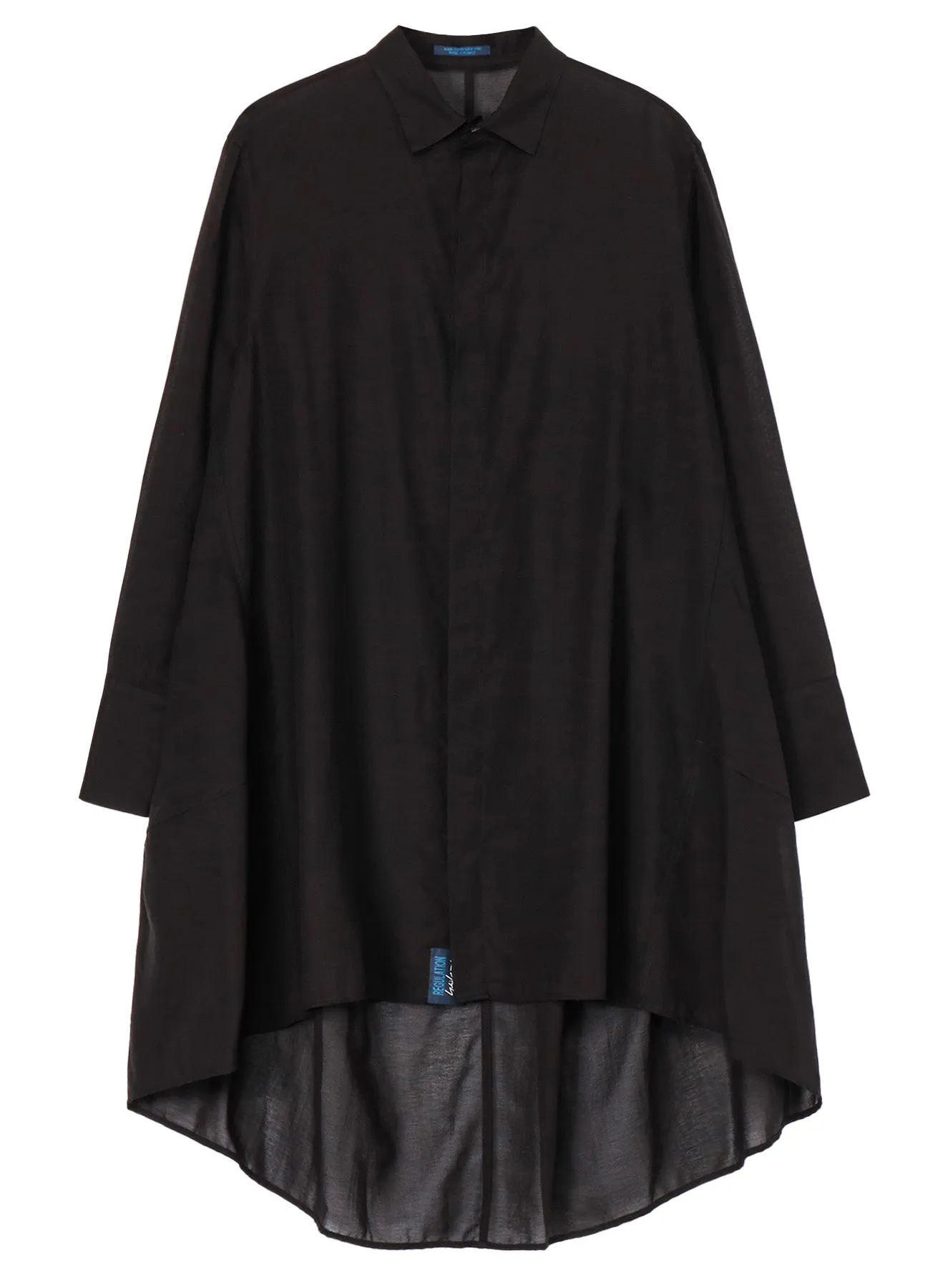 COTTON GEORGETTE BACKSIDE FLARE SHIRTS sold by Yohji Yamamoto product image thumbnail 2