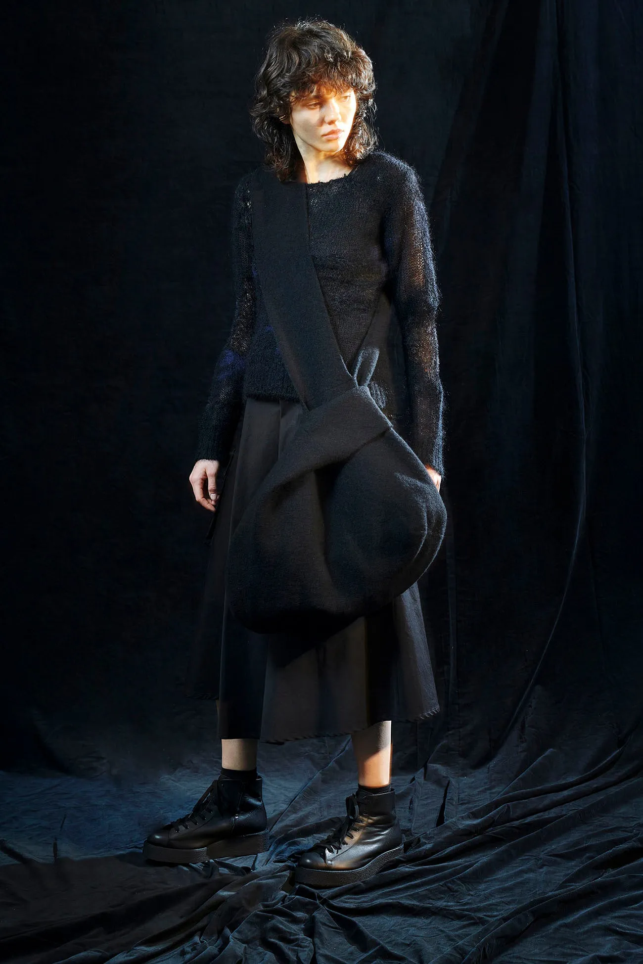 GABARDINE R-WIDE TUCK CARGO SKIRT sold by Yohji Yamamoto product image thumbnail 2