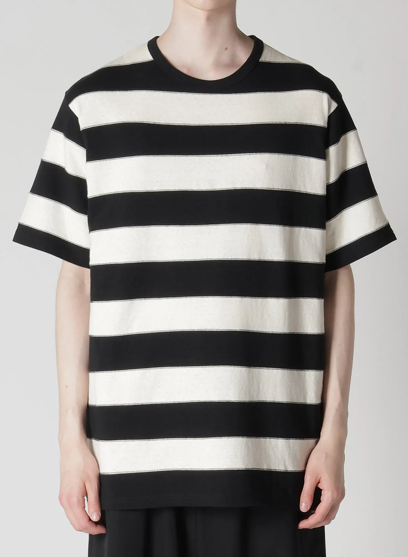 19/1 PLAIN STITCH STRIPE SHORT SLEEVE sold by Yohji Yamamoto product image thumbnail 2