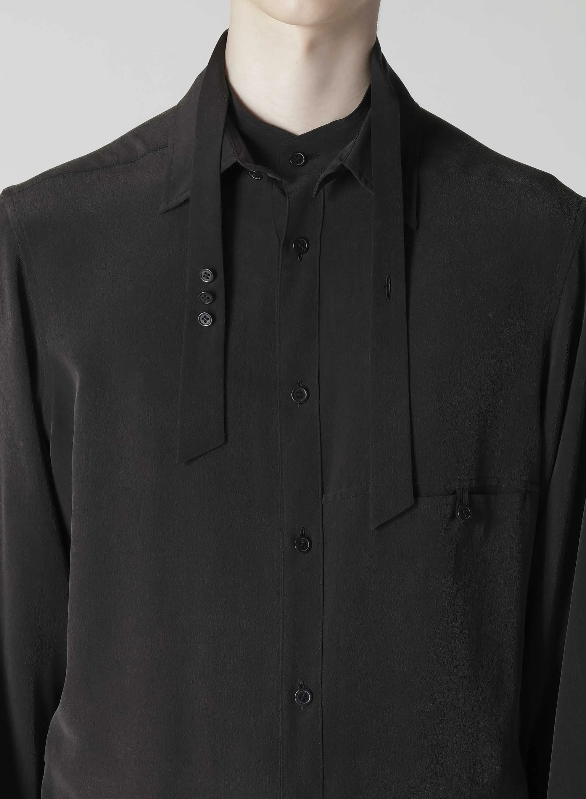 16M DECINE RIBBON SPARE COLLAR BLOUSE sold by Yohji Yamamoto product image thumbnail 4