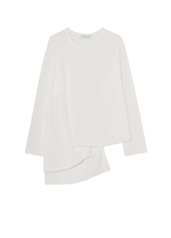 SIROPREMIUM ASYMMETRIC HEM LONG SLEEVES T sold by Yohji Yamamoto