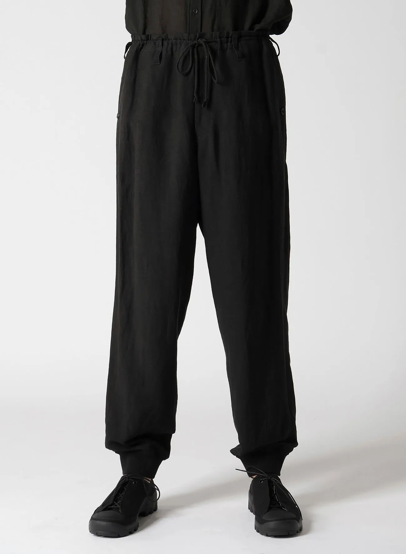 LI/RYCANVAS RIBBED HEM PANTS sold by Yohji Yamamoto product image thumbnail 2