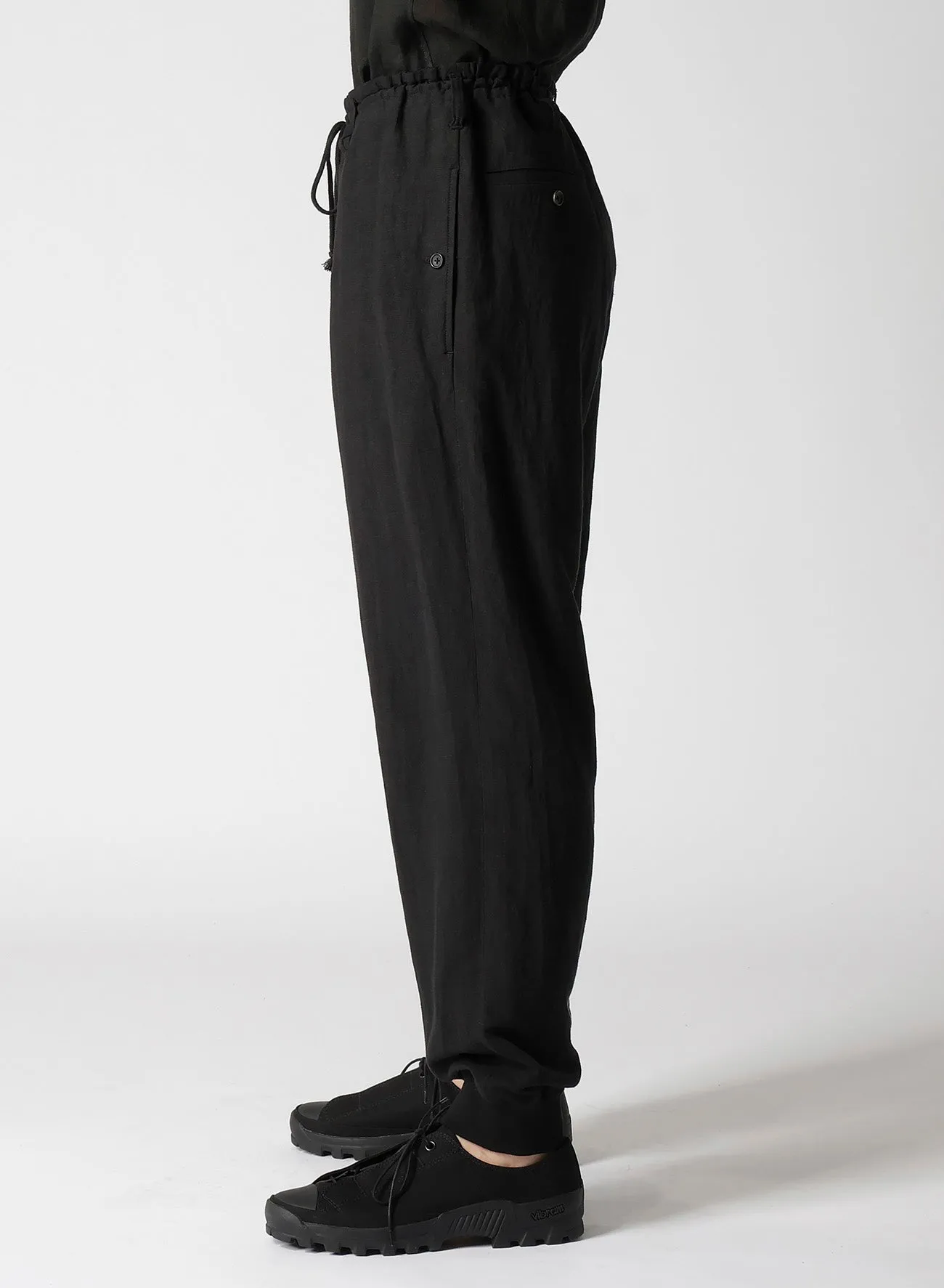 LI/RYCANVAS RIBBED HEM PANTS sold by Yohji Yamamoto product image thumbnail 4