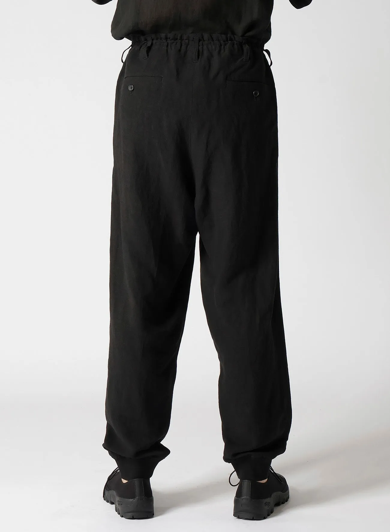 LI/RYCANVAS RIBBED HEM PANTS sold by Yohji Yamamoto product image thumbnail 5