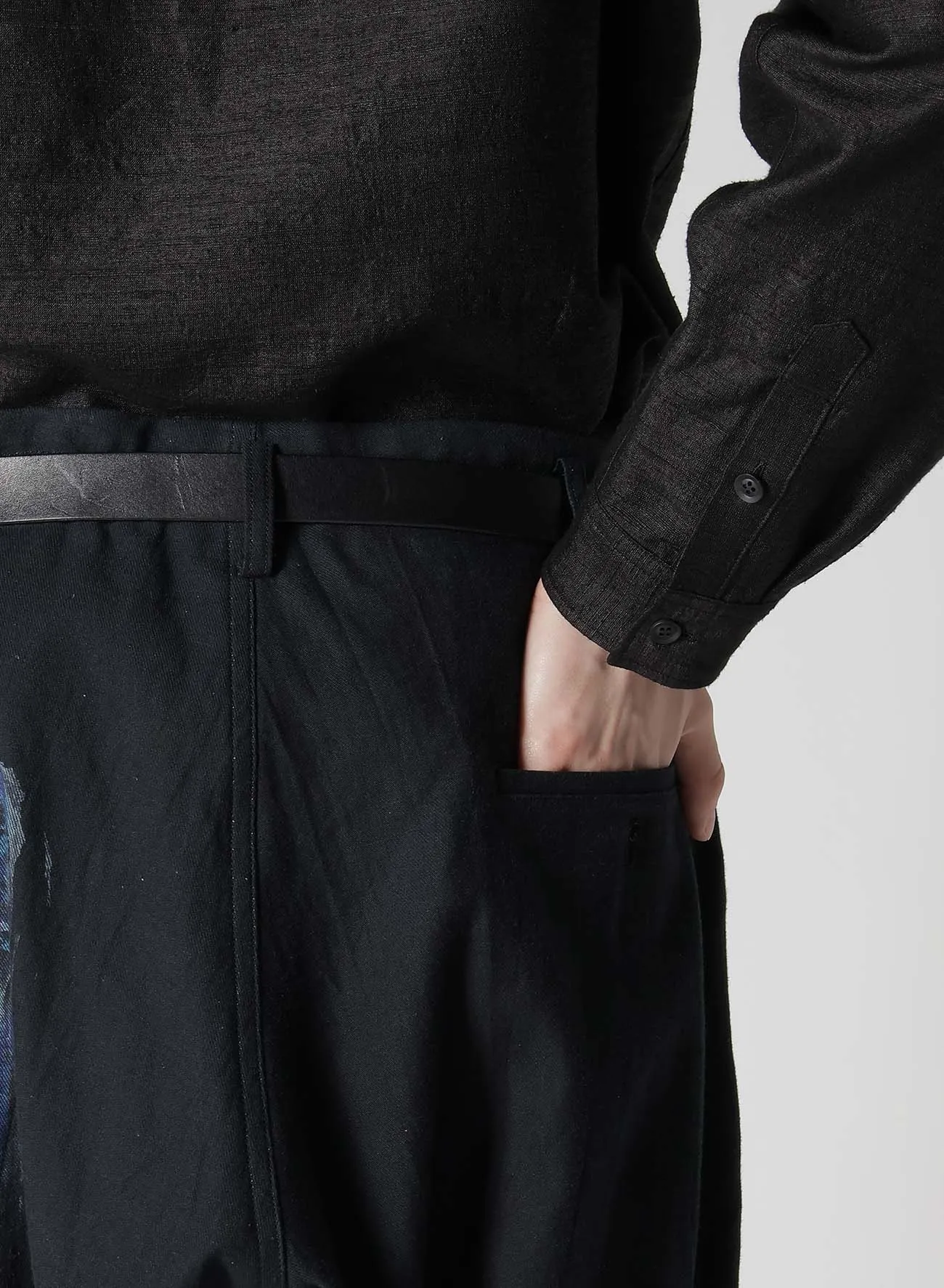 LADY PT DENIM SAROUEL PANTS sold by Yohji Yamamoto product image thumbnail 5