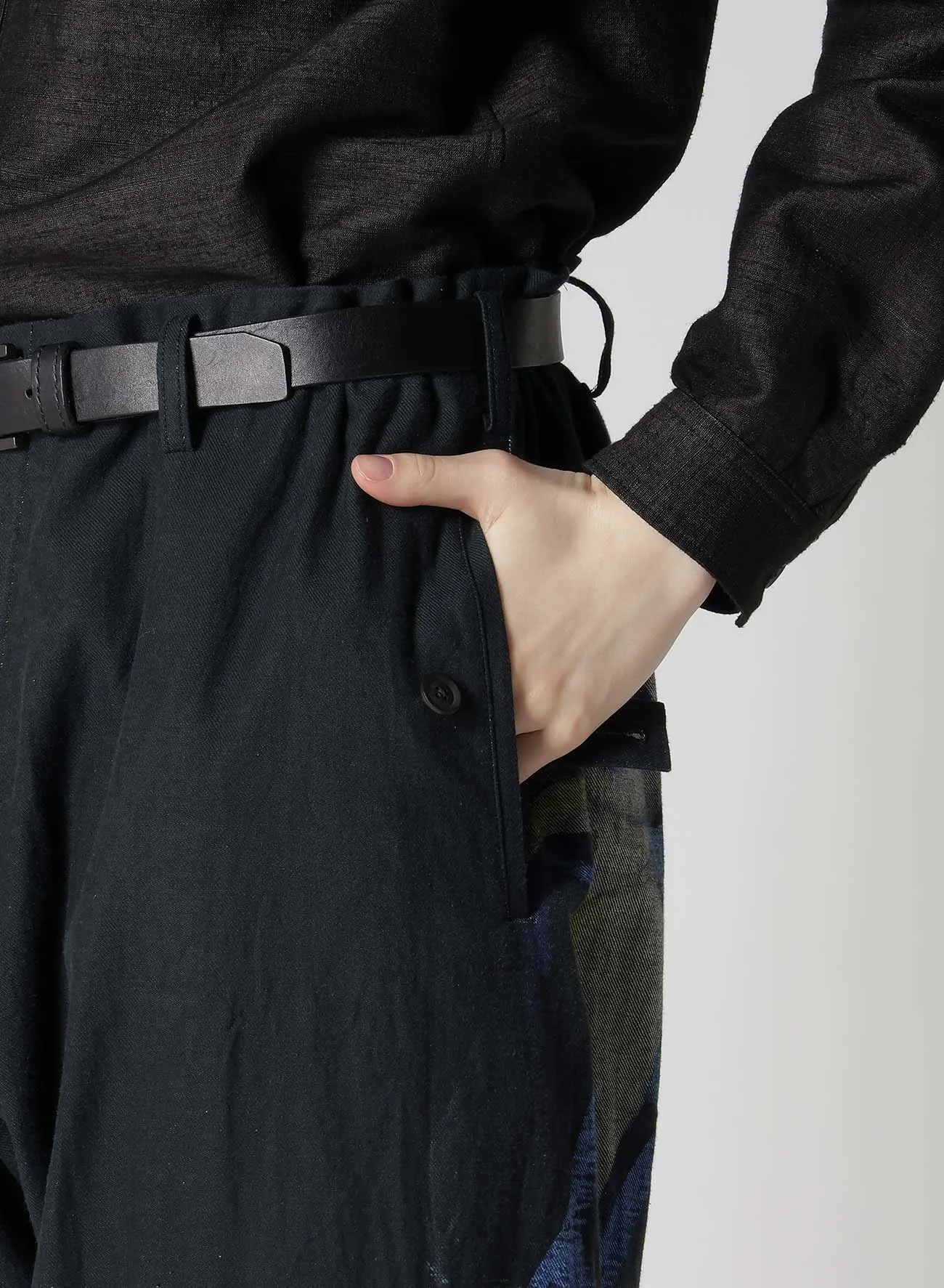 LADY PT DENIM SAROUEL PANTS sold by Yohji Yamamoto product image thumbnail 4