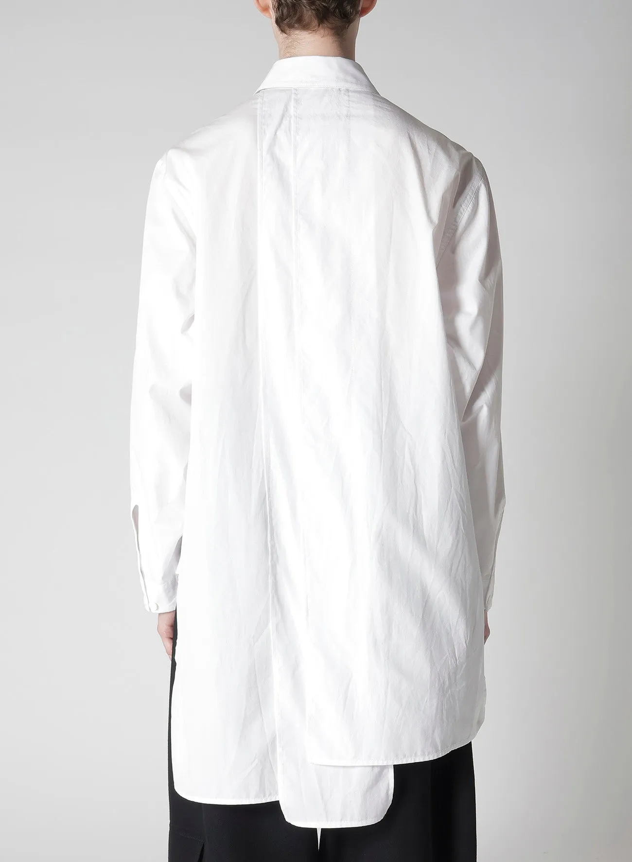 BROAD CHAIN STITCH PANEL BLOUSE sold by Yohji Yamamoto product image thumbnail 3