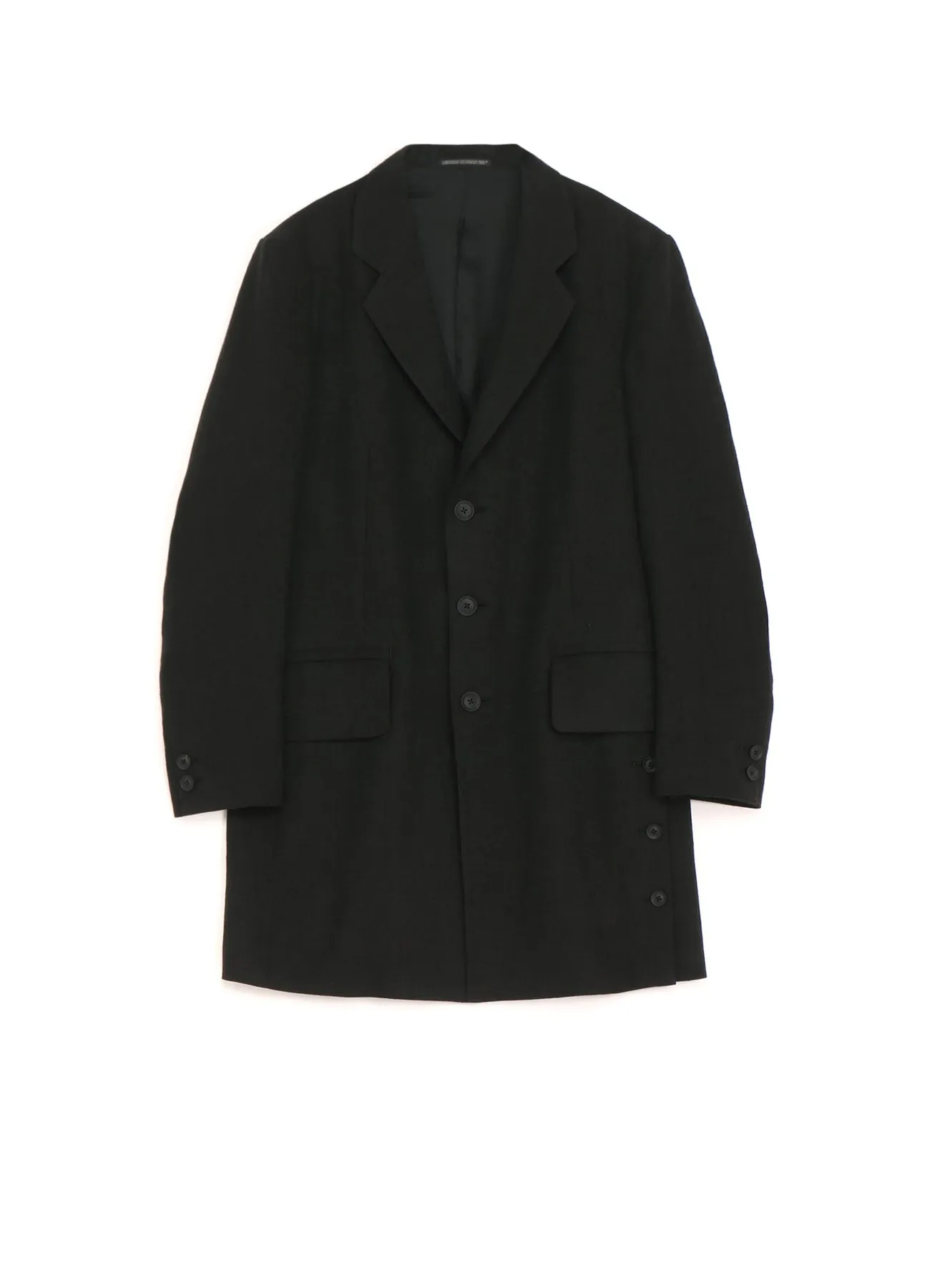 FLAX WOOL CLOTH SIDE BUTTON JACKET sold by Yohji Yamamoto