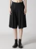 WOOL GABARDINE ZIP TUCKED SHORT PANTS sold by Yohji Yamamoto