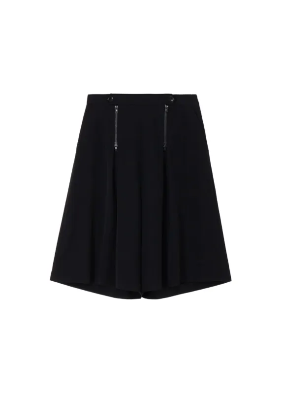 WOOL GABARDINE ZIP TUCKED SHORT PANTS sold by Yohji Yamamoto