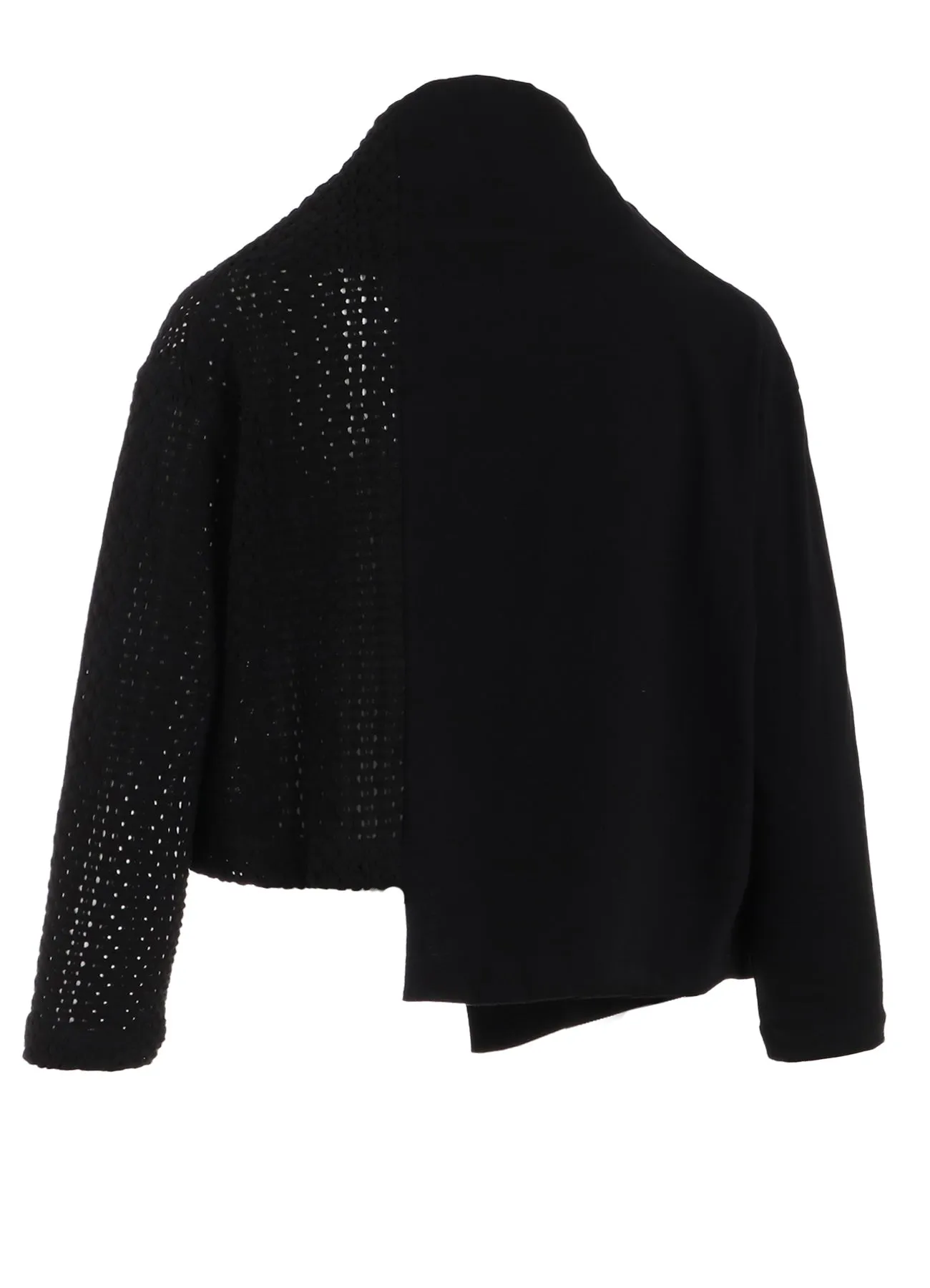 COTTON JERSEY/LACE OFF NECK 3BUTTON JACKET sold by Yohji Yamamoto product image thumbnail 3