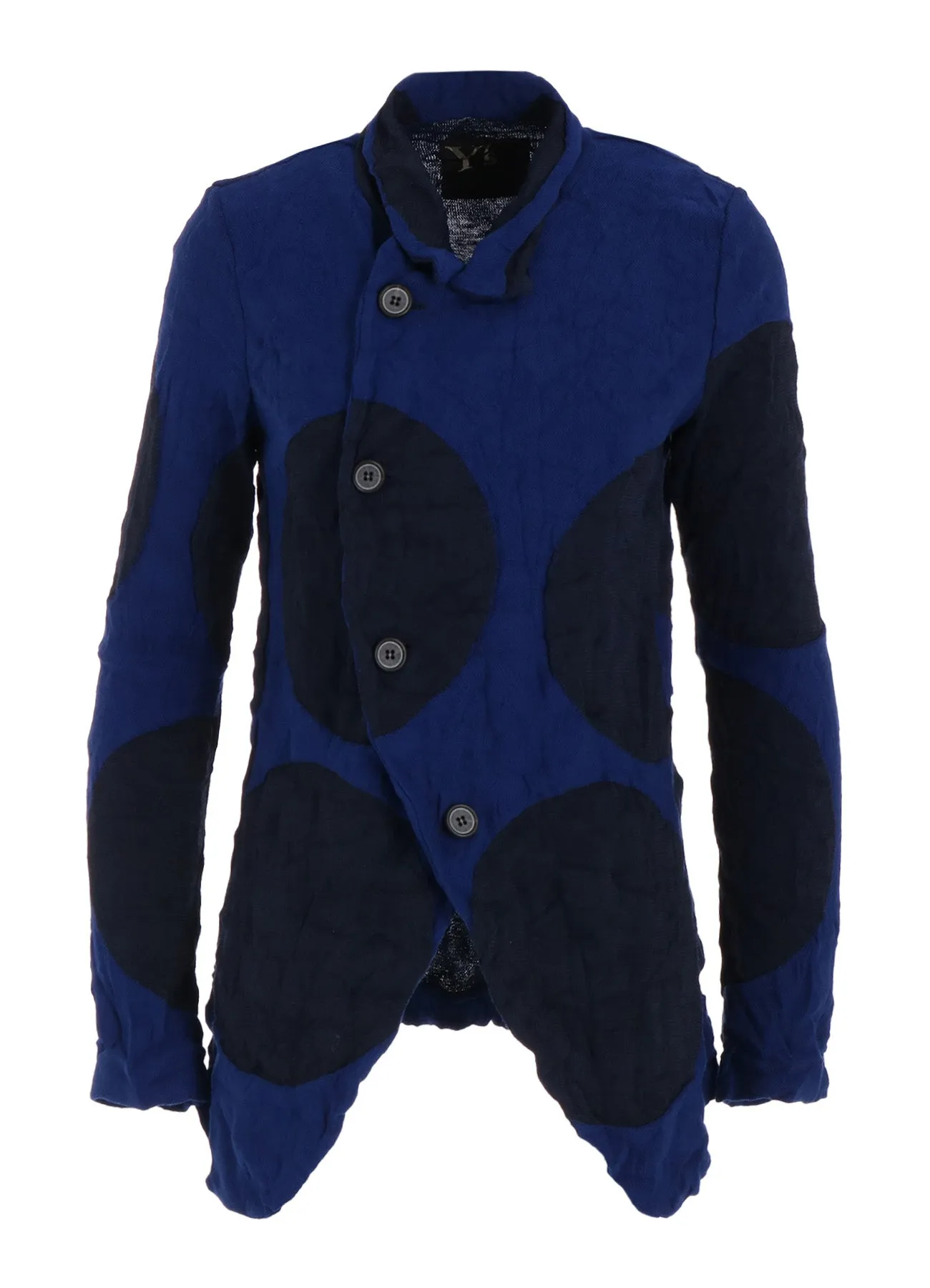 GIGA POLKA DOTSLINKS WRINKLE 4 BUTTON JACKET sold by Yohji Yamamoto product image thumbnail 2