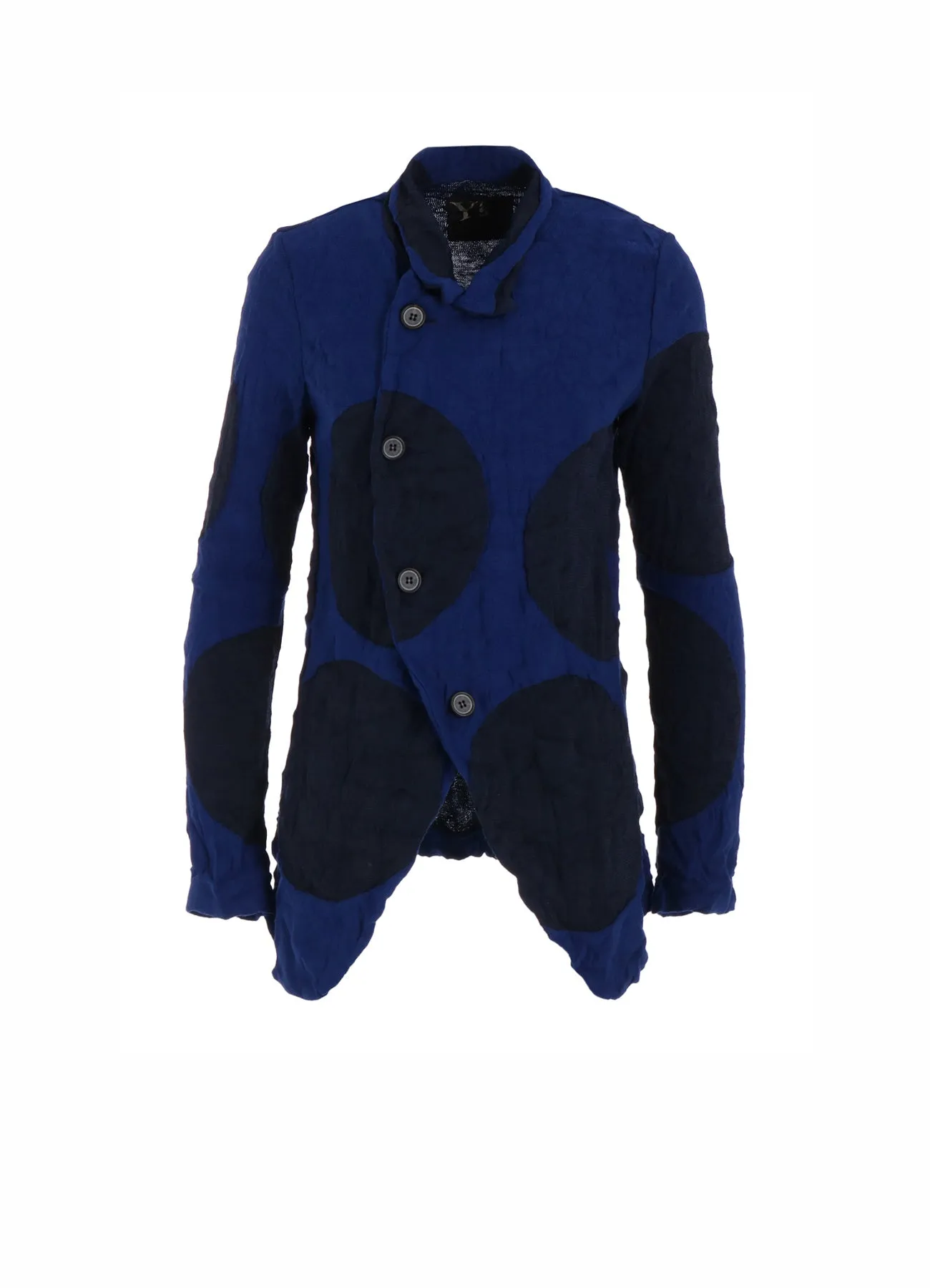 GIGA POLKA DOTSLINKS WRINKLE 4 BUTTON JACKET sold by Yohji Yamamoto