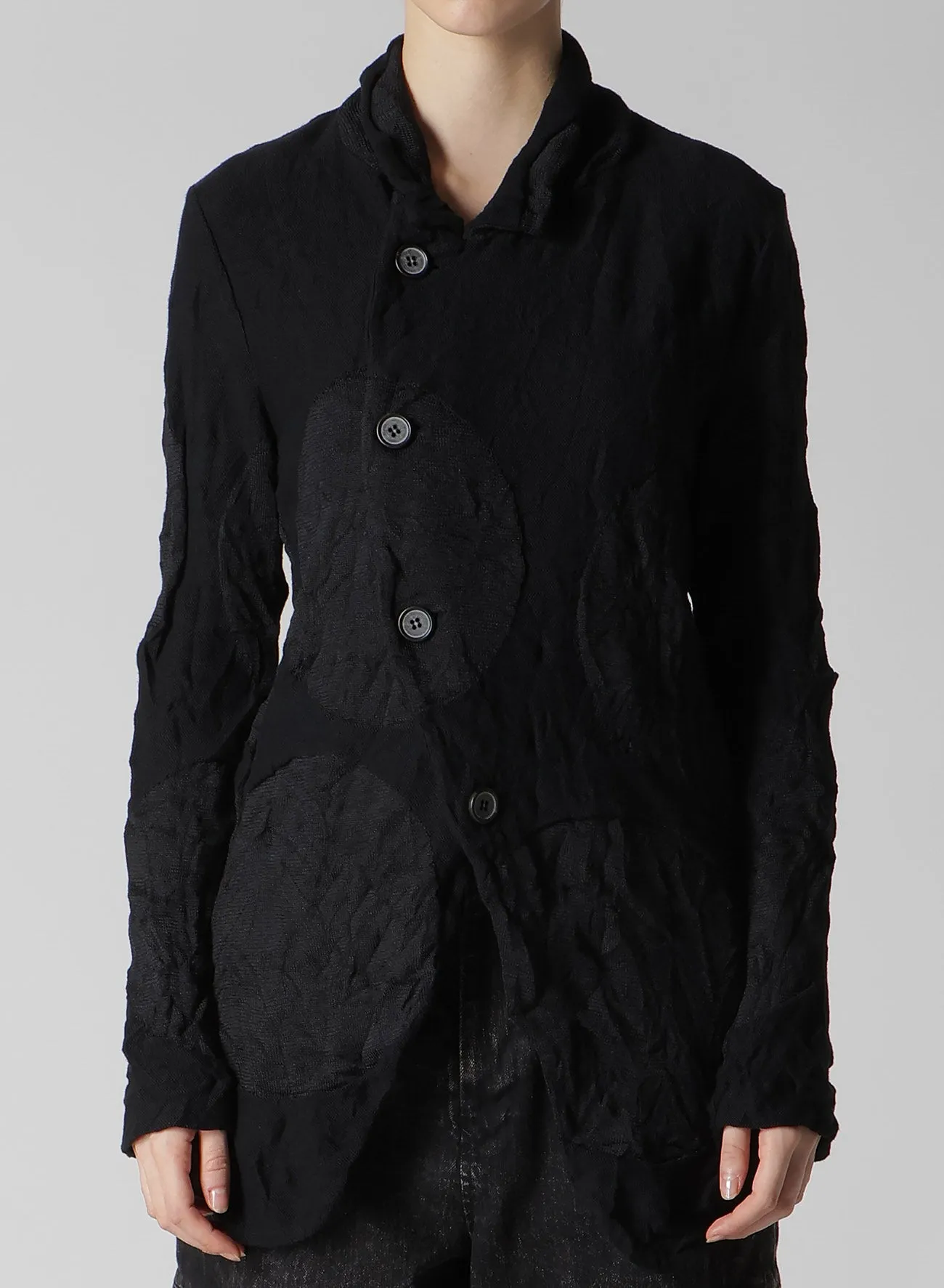 GIGA POLKA DOTSLINKS WRINKLE 4 BUTTON JACKET sold by Yohji Yamamoto product image thumbnail 4