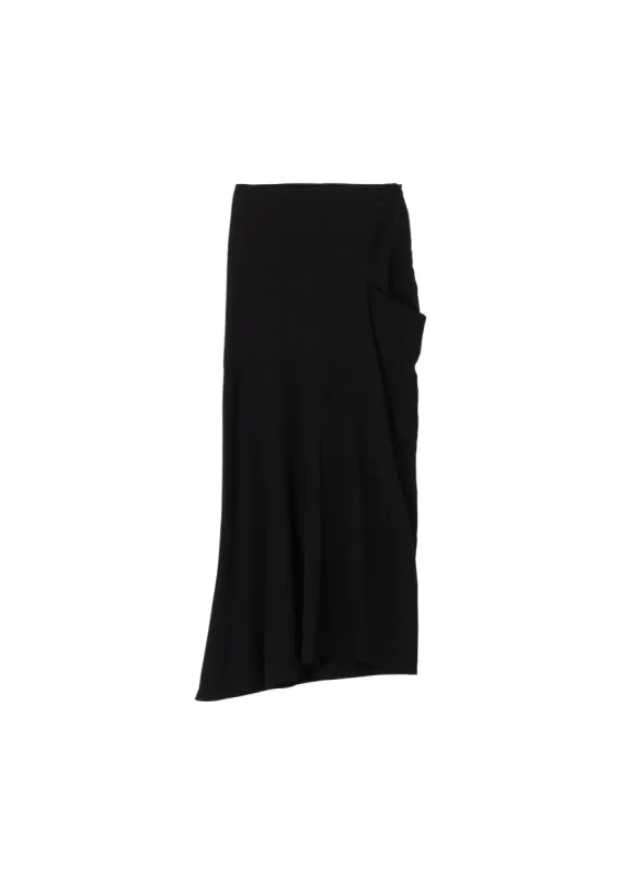 WOOL GABARDINE LEFT CLOTH SKIRT sold by Yohji Yamamoto