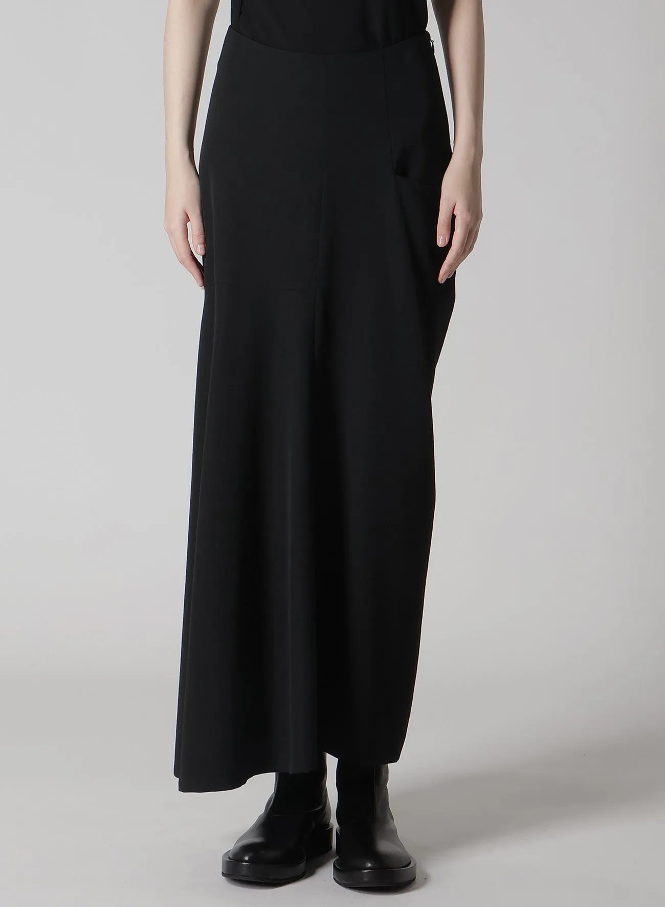 WOOL GABARDINE LEFT CLOTH SKIRT sold by Yohji Yamamoto product image thumbnail 2
