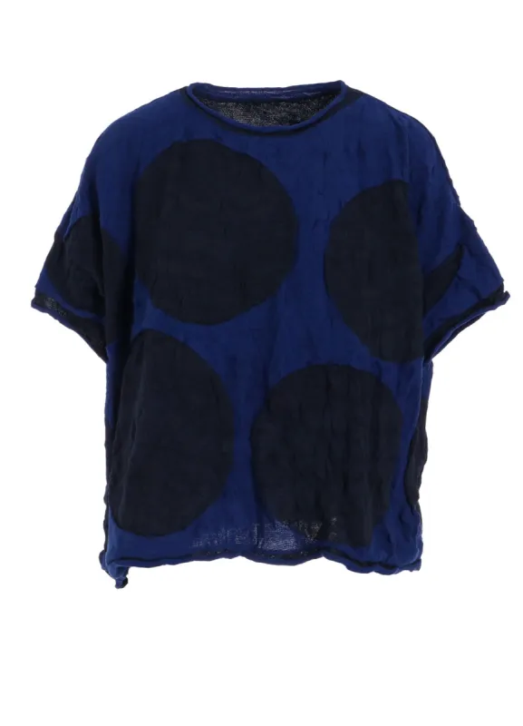 GIGA POLKA DOTS LINKS WRINKLE BIG PULLOVER sold by Yohji Yamamoto