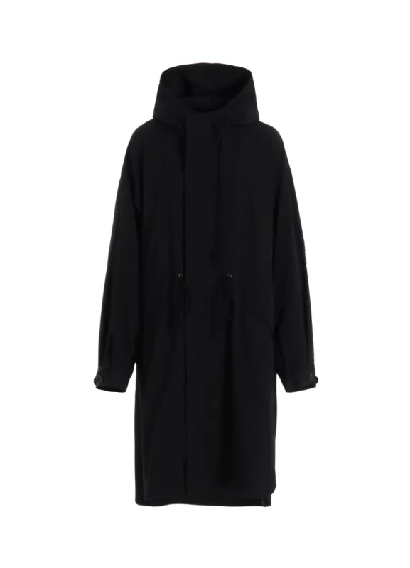 WOOL GABADINE R-HOOD MODS COAT sold by Yohji Yamamoto