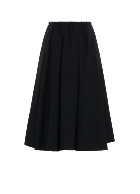 WOOL GABADINE R-TUCK FLARE SKIRT made by Yohji Yamamoto