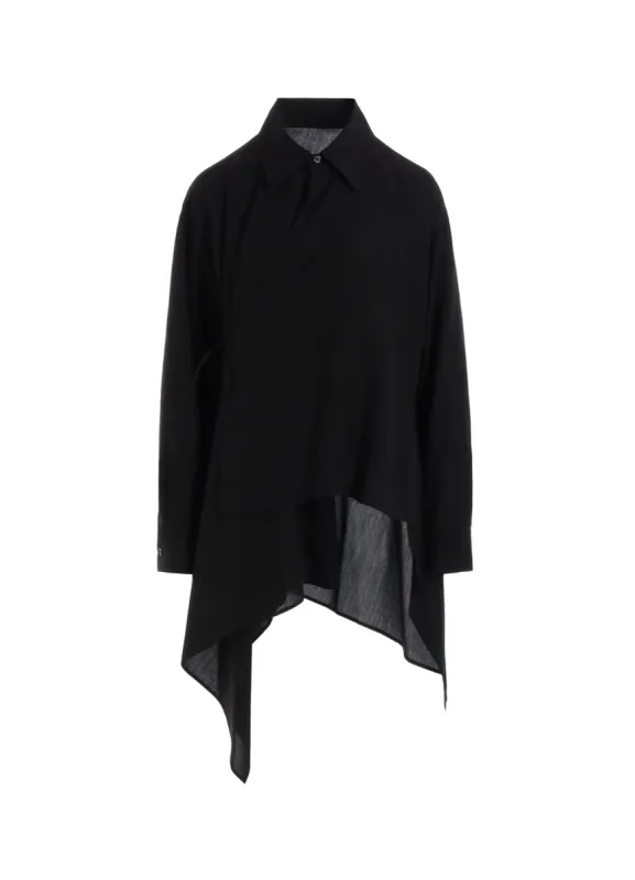 CELLULOSE LONG ASYMMETRY BLOUSE sold by Yohji Yamamoto