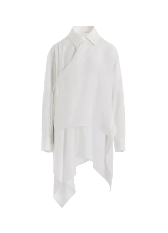 CELLULOSE LONG ASYMMETRY BLOUSE sold by Yohji Yamamoto