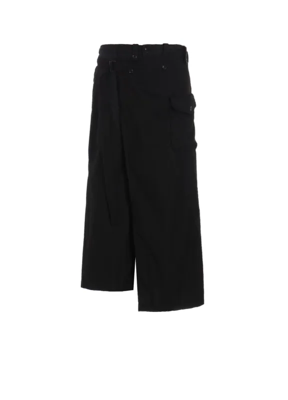CUBISM PATCHWORK  PRODUCT DYED  WRAP SKIRT PANTS sold by Yohji Yamamoto