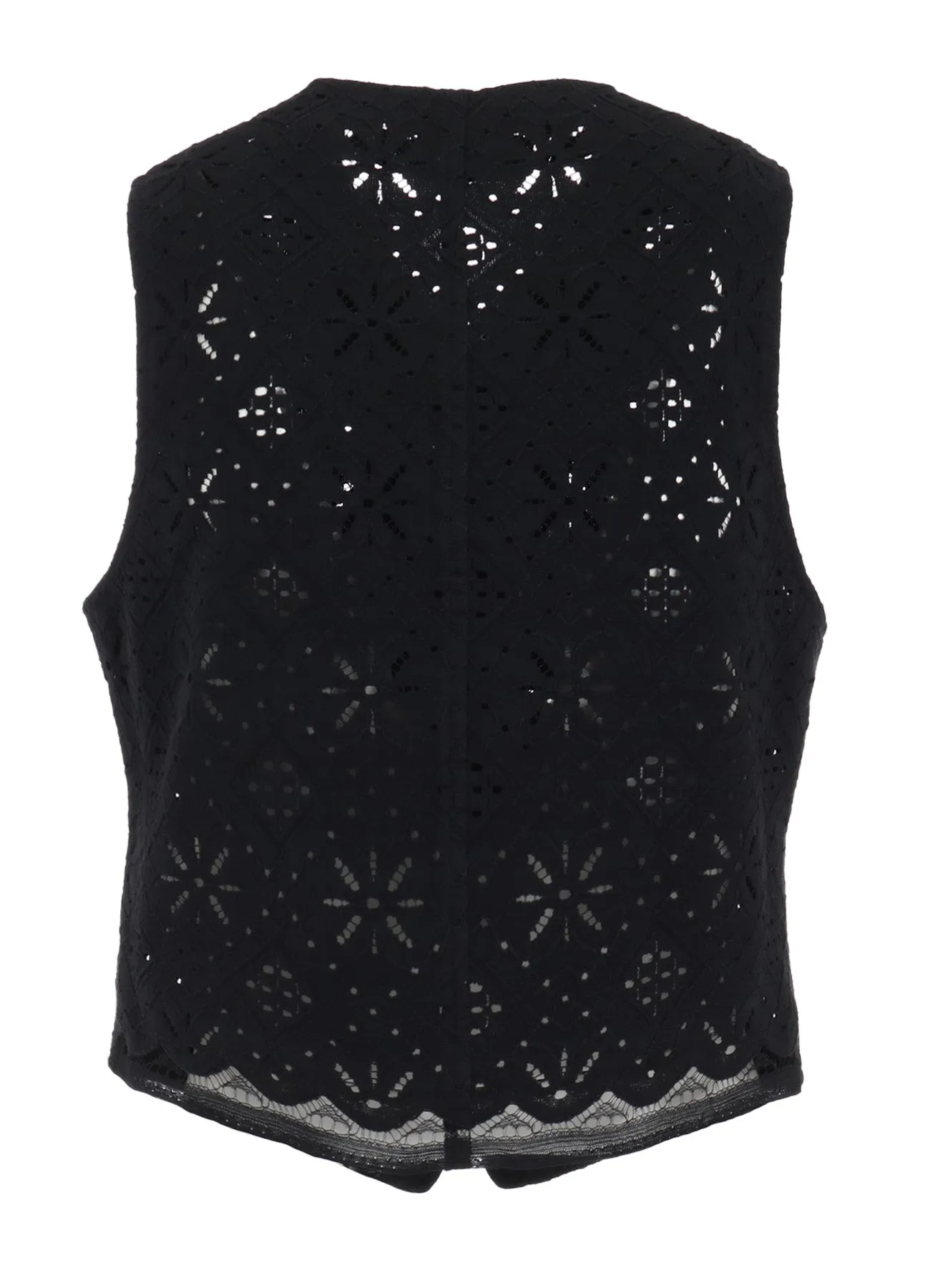 COTTON LACE SLEEVELESS VEST sold by Yohji Yamamoto product image thumbnail 3