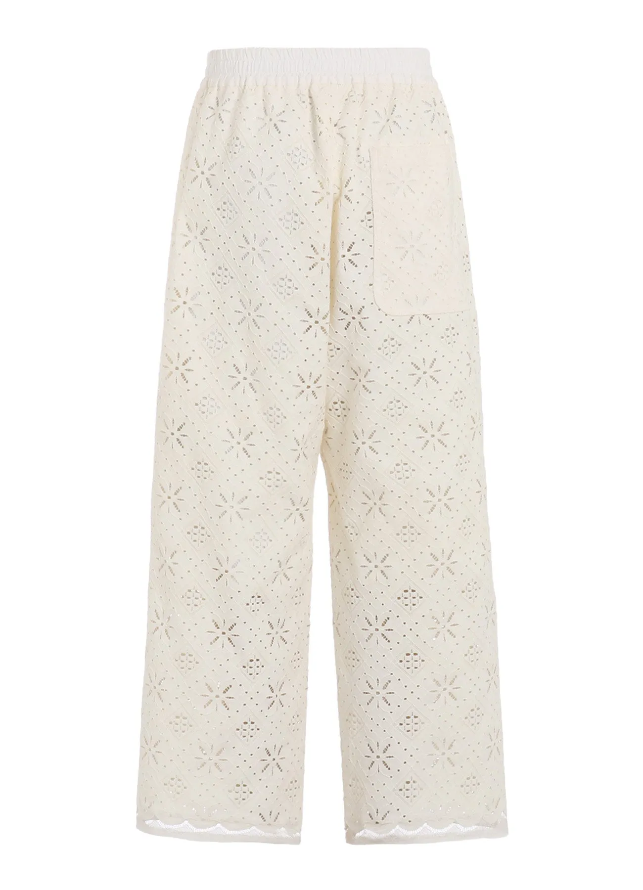 COTTON LACE WASIT ELASTIC PANTS sold by Yohji Yamamoto product image thumbnail 4
