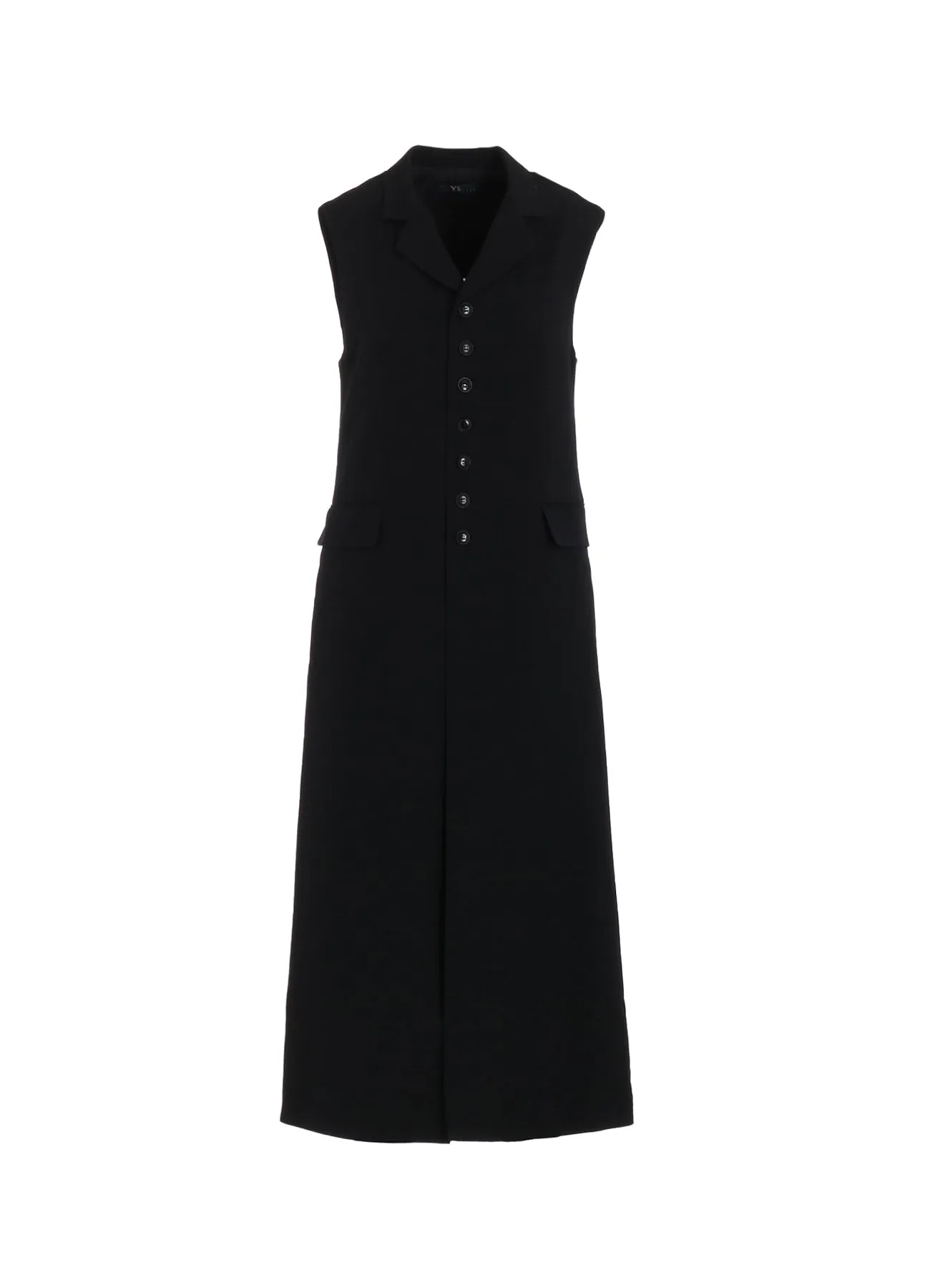 WOOL GABARDINE LONG VEST sold by Yohji Yamamoto