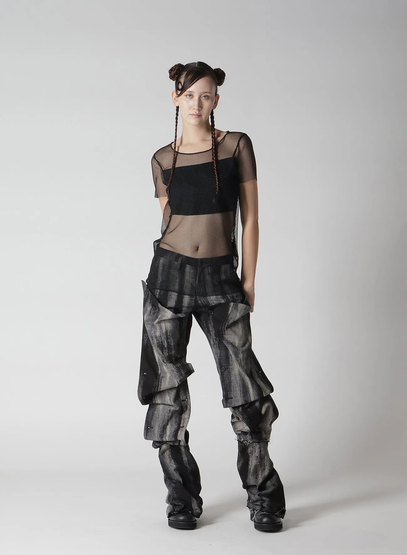 MODIFIED TULLE BUILT IN BRA T-SHIRT sold by Yohji Yamamoto product image thumbnail 4