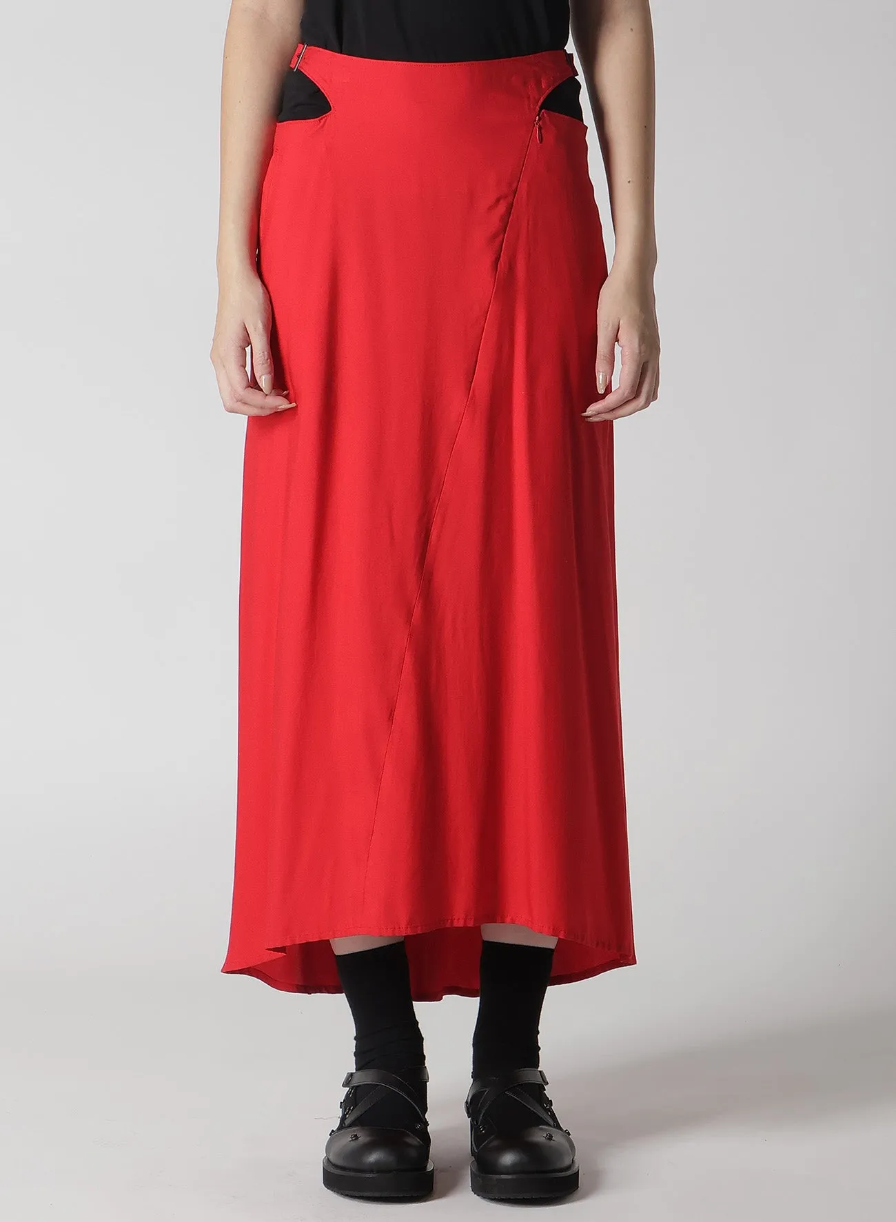 BACK SATIN CROSS WAIST BELT SKIRT sold by Yohji Yamamoto product image thumbnail 5