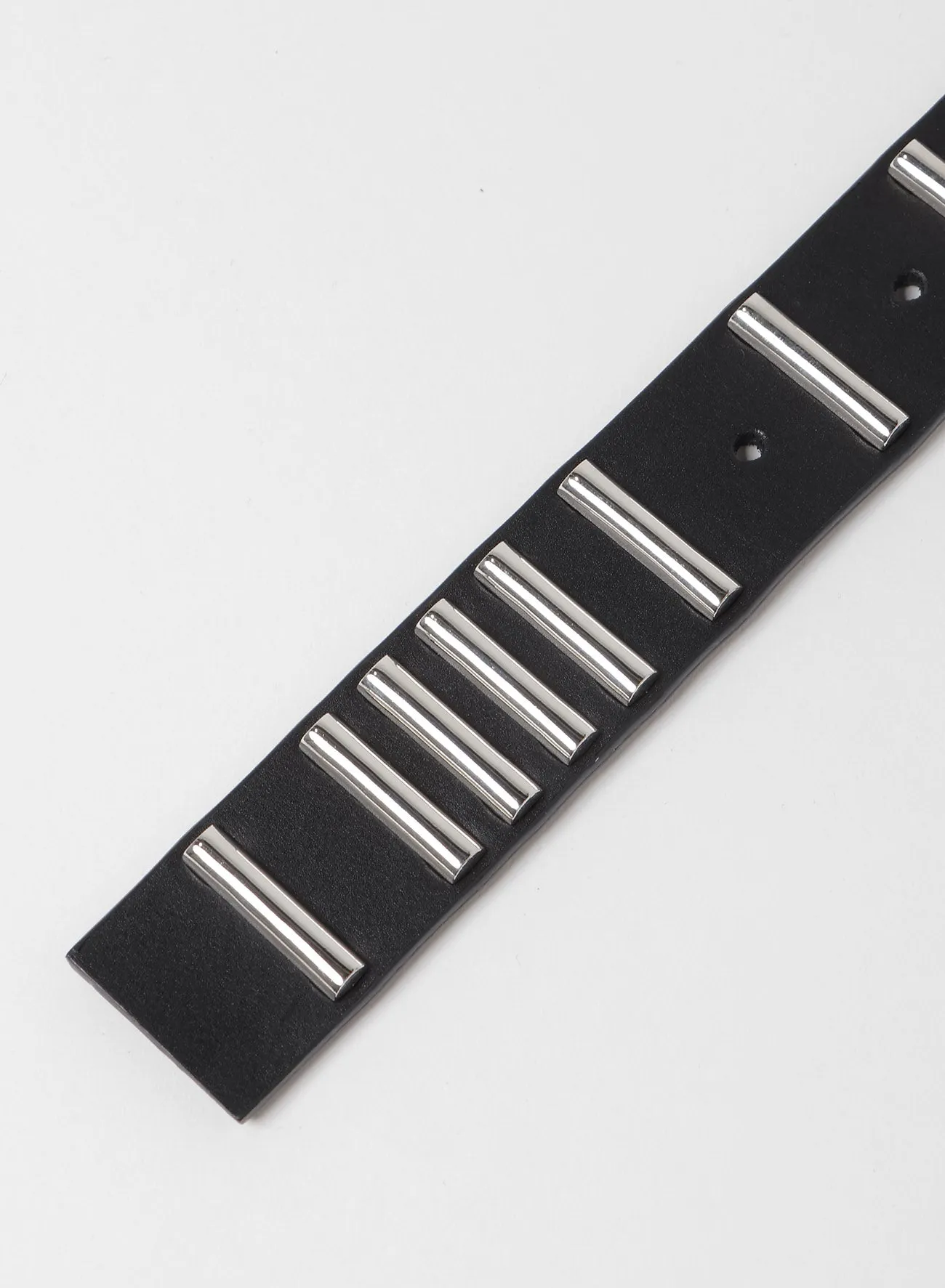 OIL TANNED LEATHER HALF ROUND STUDS BELT sold by Yohji Yamamoto product image thumbnail 5