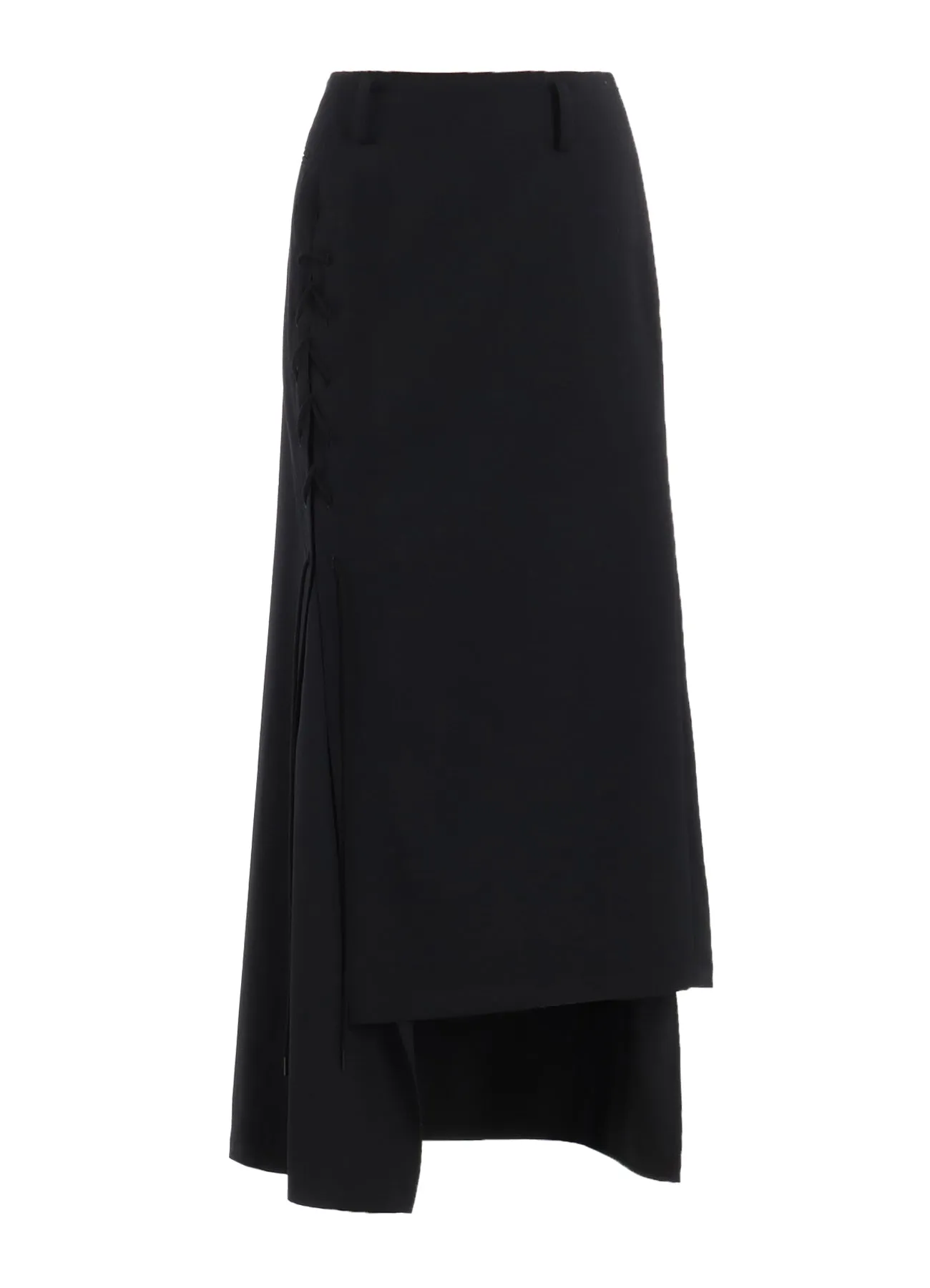 WOOL GABARDINE LACE-UP LONG SKIRT sold by Yohji Yamamoto product image thumbnail 2